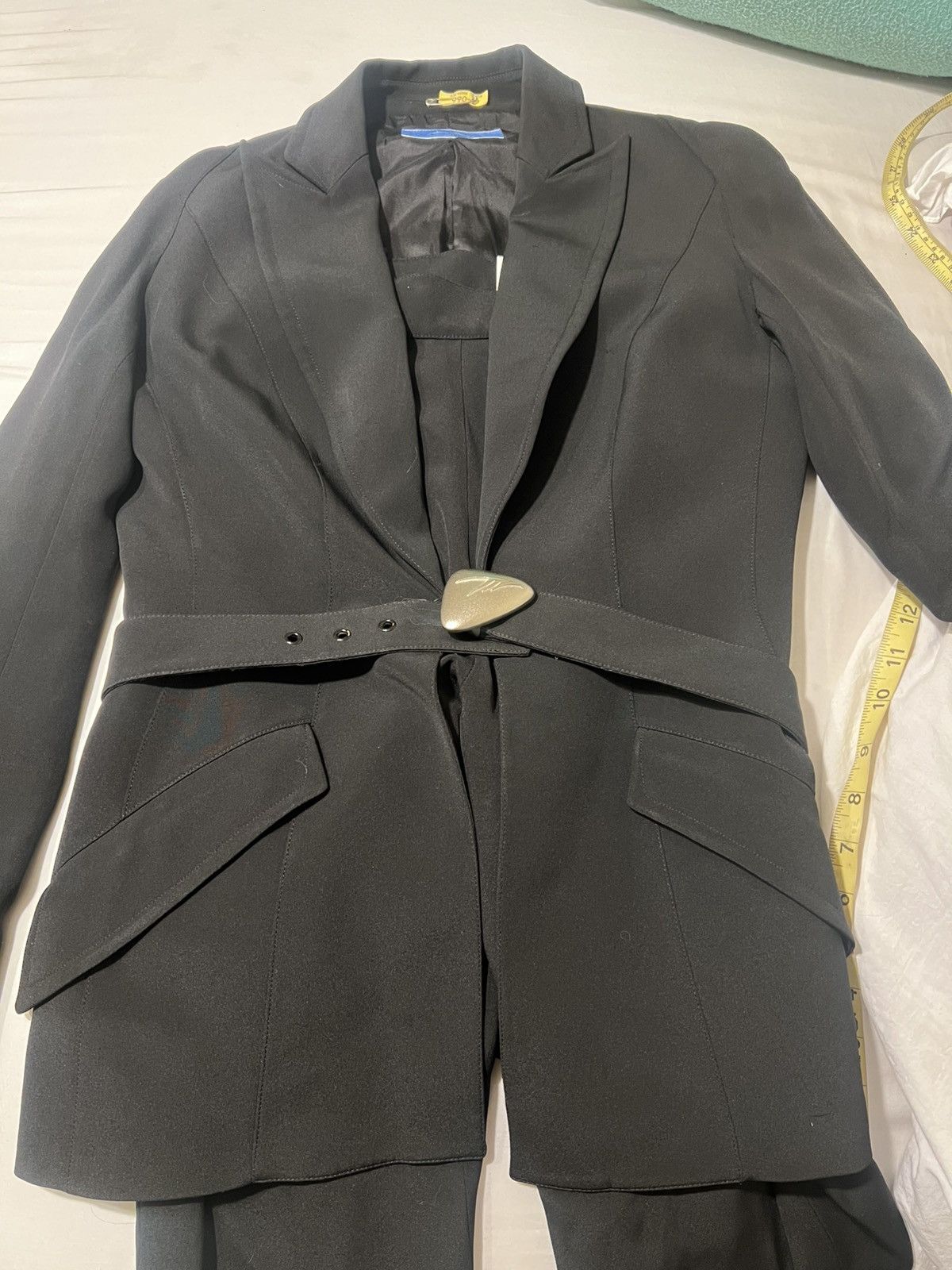 Thierry Mugler Vintage Thierry Mugler Pantsuit with belt Size S / US 4 / IT 40 - 1 Thumbnail