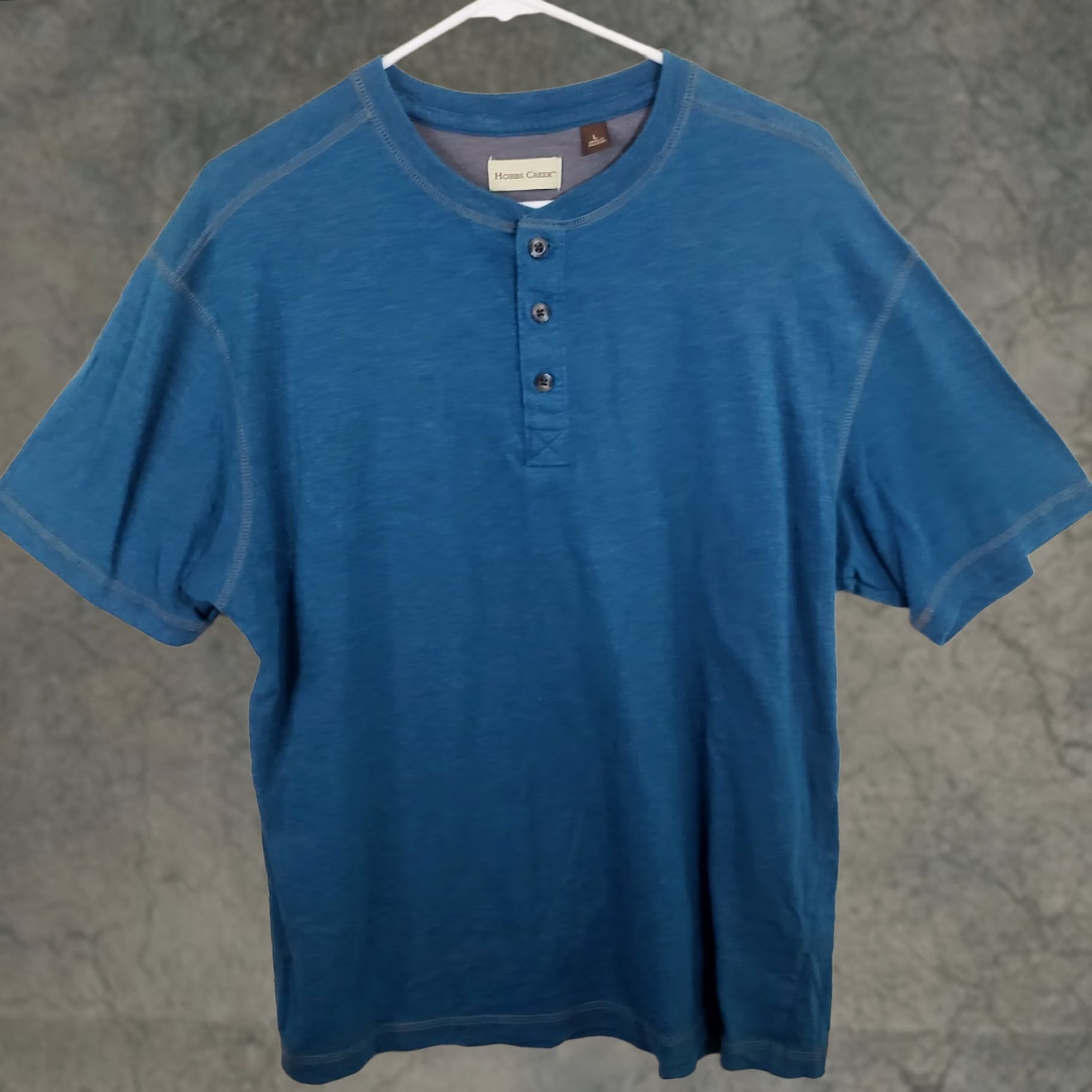 Vintage Hobbs Creek Large Mens Turquoise Henley Shirt Size US L / EU 52-54 / 3 - 1 Thumbnail