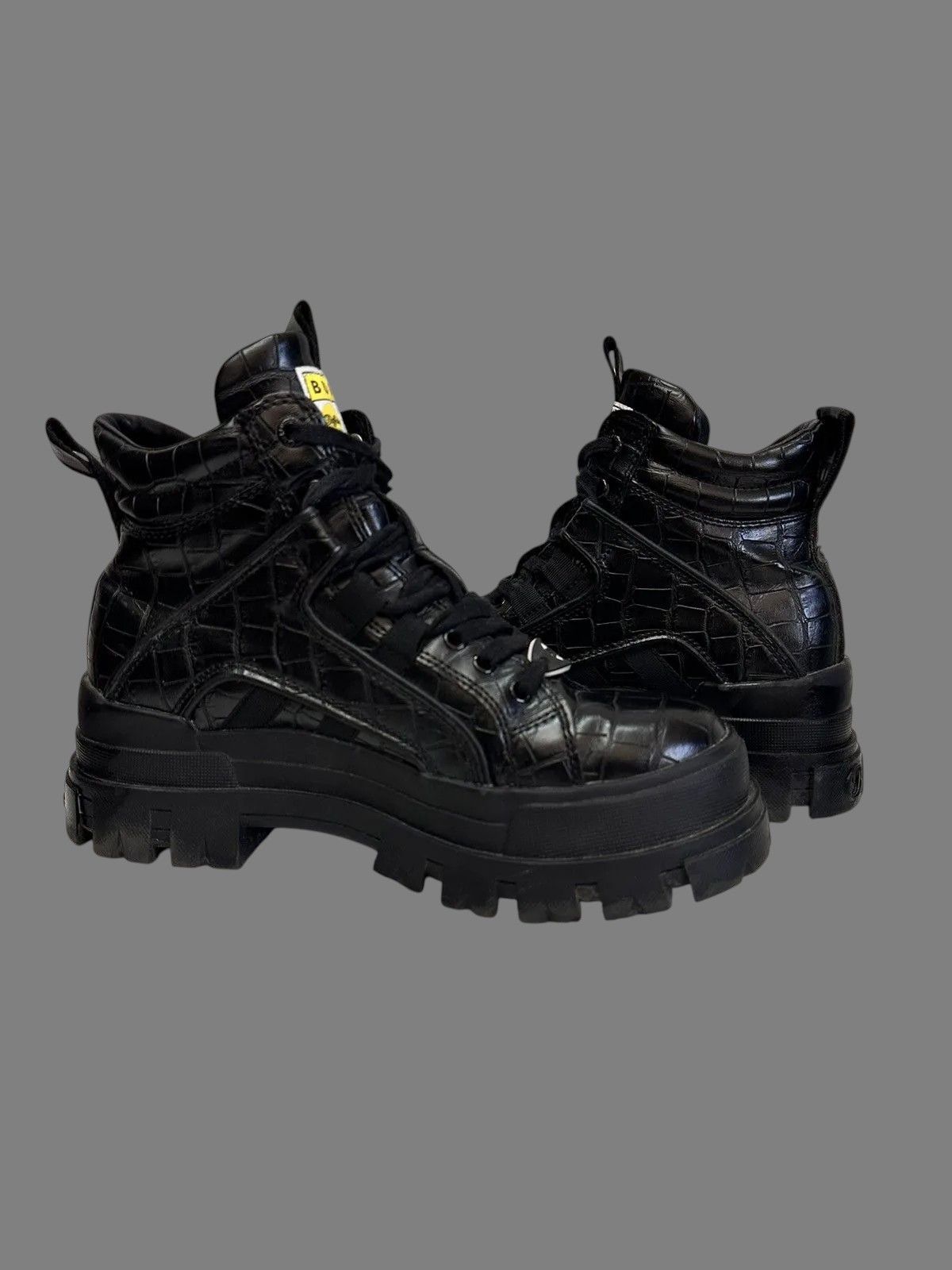 New Rock Buffalo Black Platform Boots Y2K Chunky Clubwear Style Size US 9 / IT 39 - 7 Thumbnail