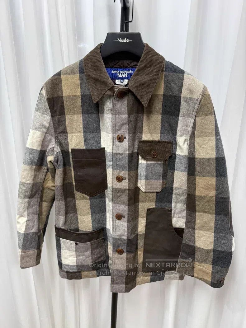 Junya Watanabe Junya Watanabe Plaid Patchwork Cotton Jacket with Corduroy Size US XS / EU 42 / 0 - 1 Thumbnail
