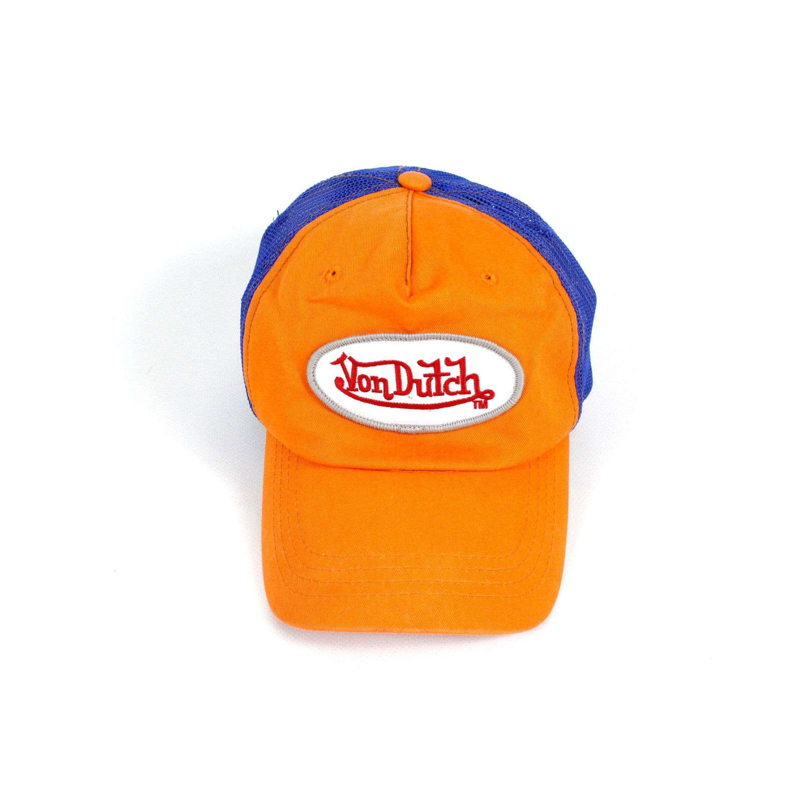 Von Dutch Von Dutch Logo Y2K Orange Blue Trucker Cap Hat 00s Size ONE SIZE - 2 Thumbnail