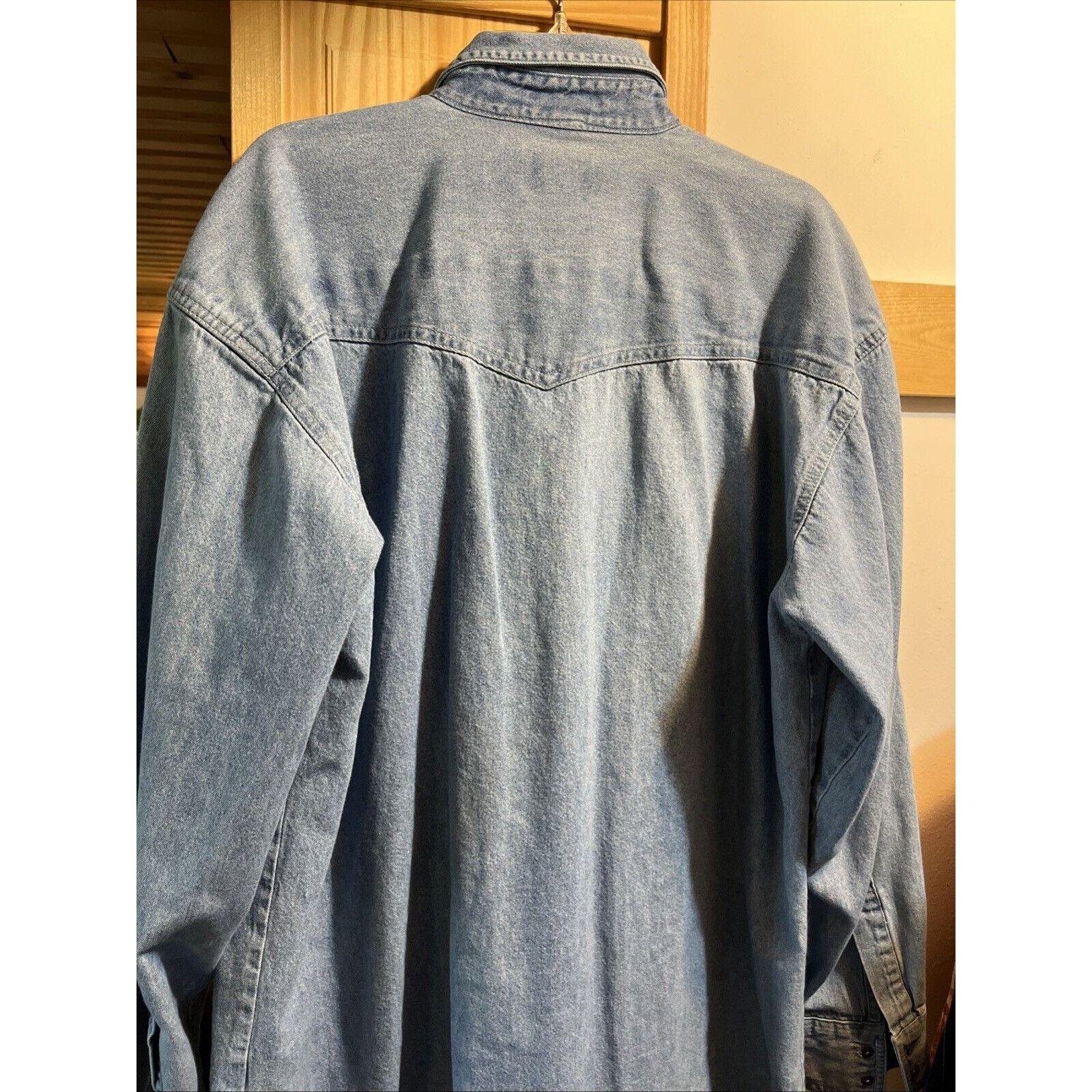Dickies Dickies Shirt Mens Large Blue Denim LS Workwear Cotton Dark Size US L / EU 52-54 / 3 - 13 Thumbnail