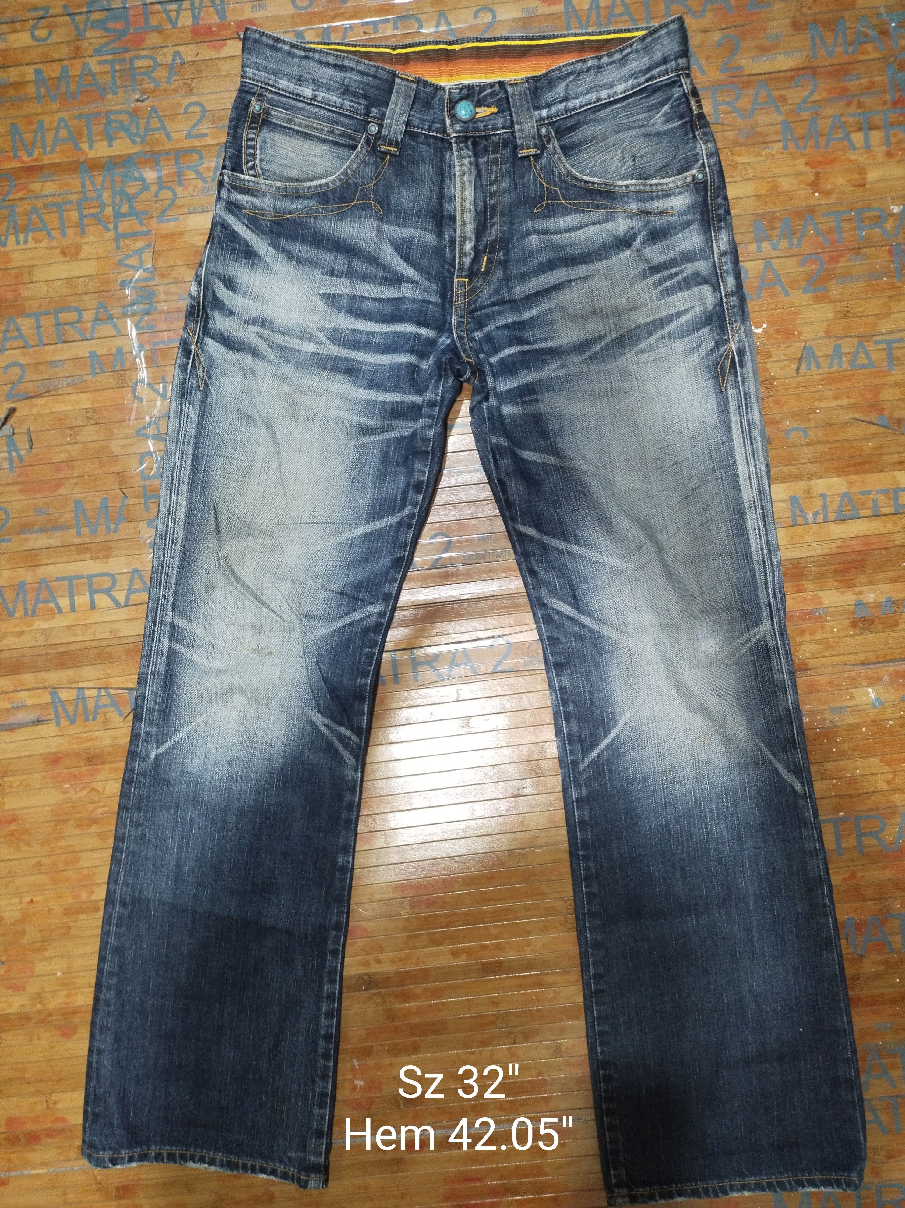 Edwin × Japanese Brand Edwin 503 "Genuine" Blue Trip Sz 32" Size US 32 / EU 48 - 1 Thumbnail