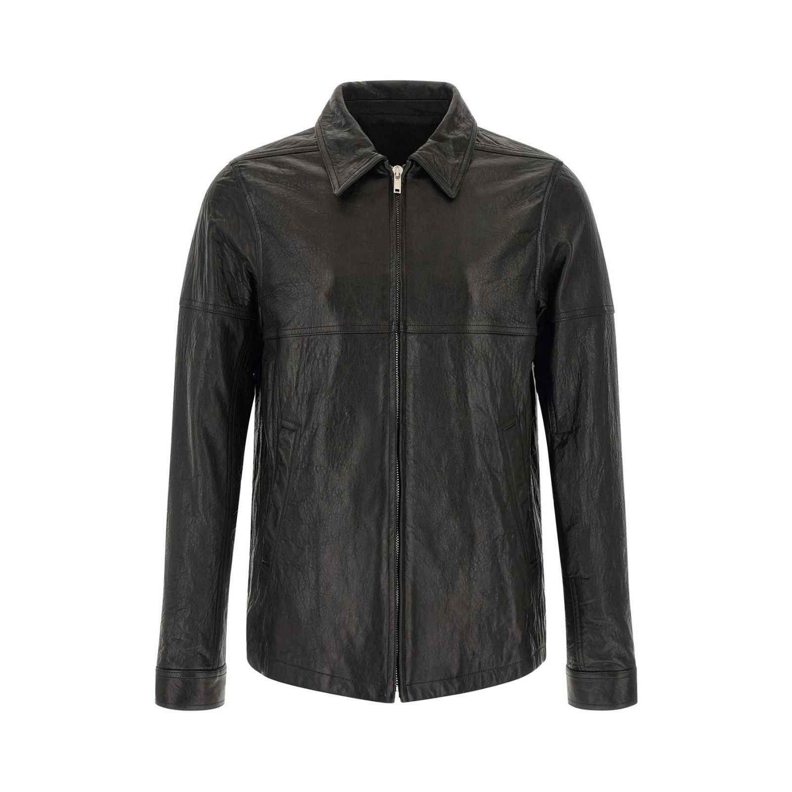 Rick Owens RICK OWENS Brad Black Leather Jacket New & Authentic (Men's Size US M / EU 48-50 / 2 - 1 Thumbnail