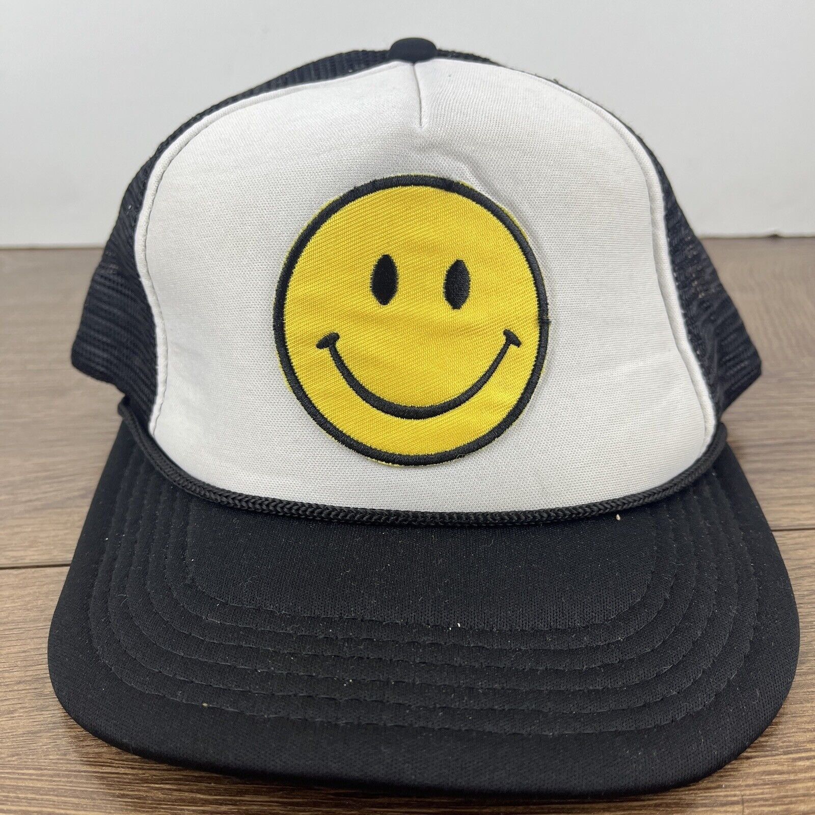 Other Smiley Face Snapback Hat Smile White Hat Adjustable Adult Si Size ONE SIZE - 3 Thumbnail