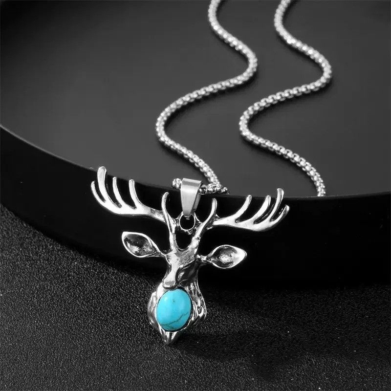 Vintage Deer Pendant Necklace Size ONE SIZE - 3 Thumbnail