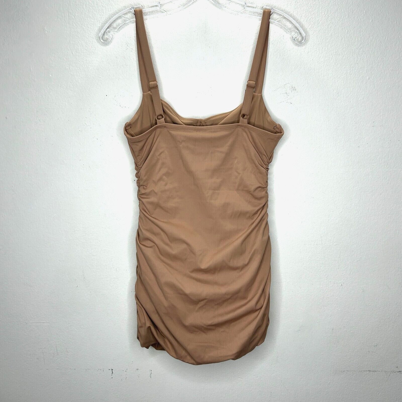 SKIMS NWT Skims Sienna Tan Sculpting Ruched One Piece Swim Dress S Size ONE SIZE - 7 Thumbnail