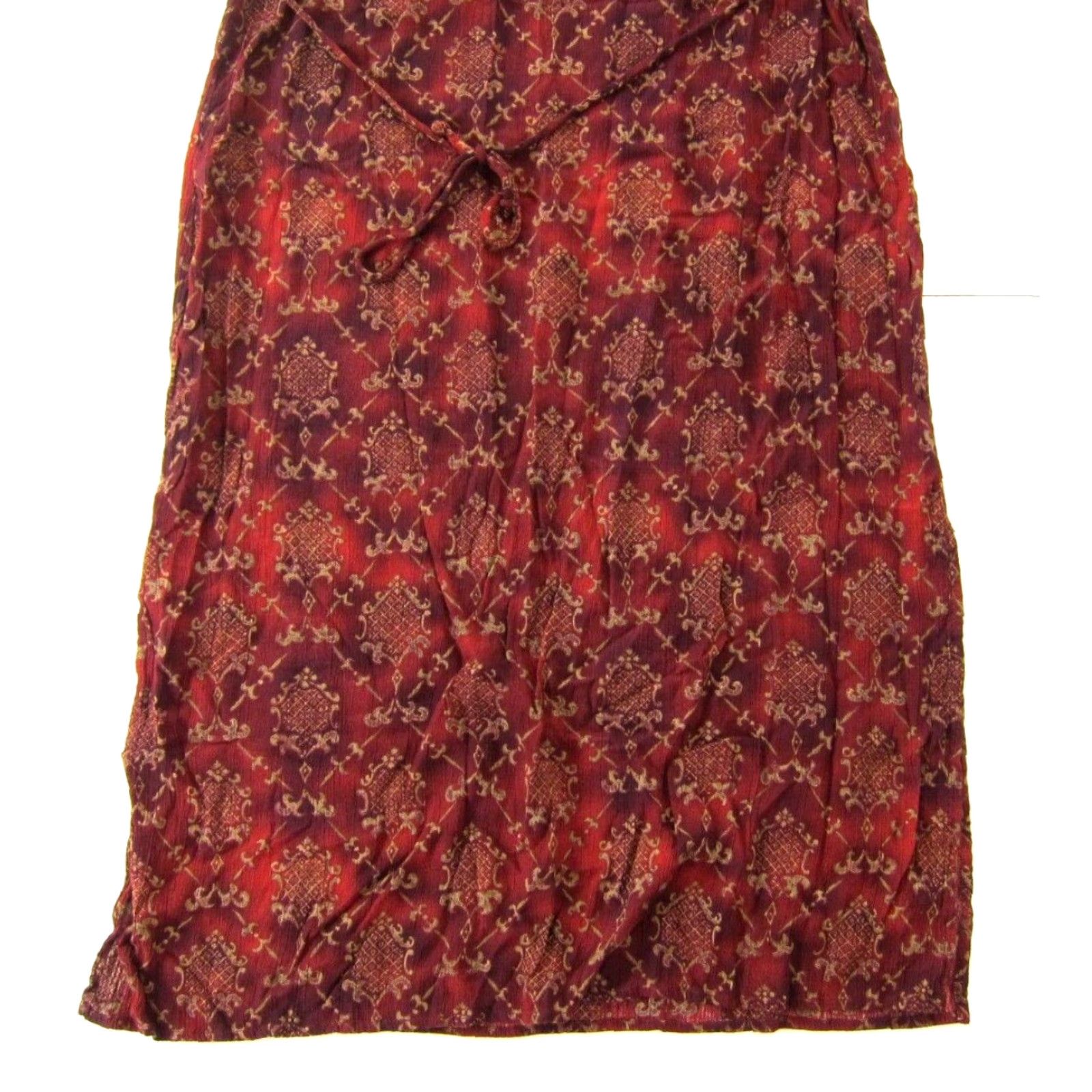 Vintage VINTAGE R&K Originals Dress Midi Tank Sun Red 10 Petite 100% Rayon Womens Sleeveless Sundress Dress Pattern Floral 90s Size L / US 10 / IT 46 - 6 Thumbnail