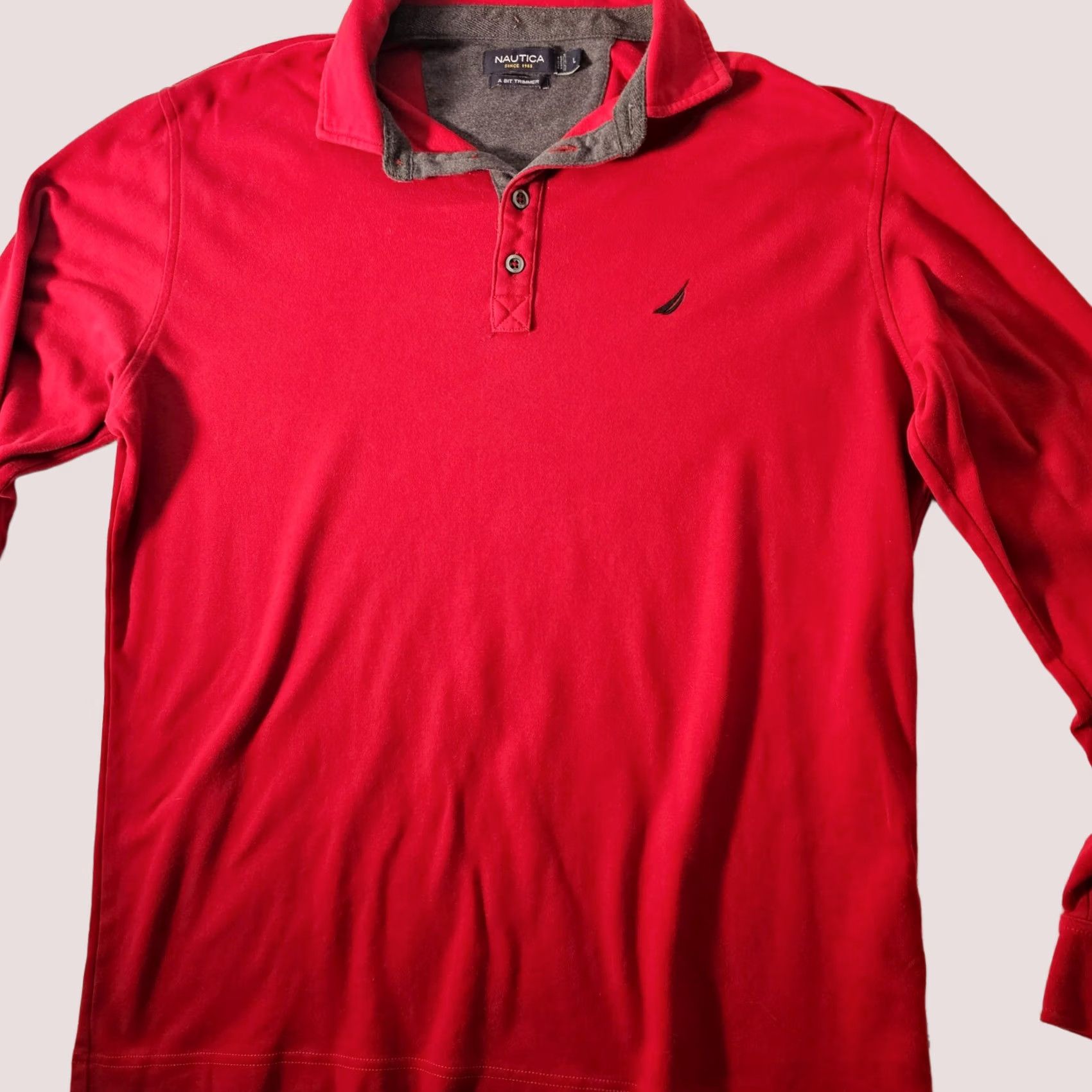 Nautica Nautica Polo Shirt Men’s A Bit Trimmer Long Sleeve Red Size L Regular Classic Polo Shirt Golf Brand Nautica Size US L / EU 52-54 / 3 - 1 Thumbnail