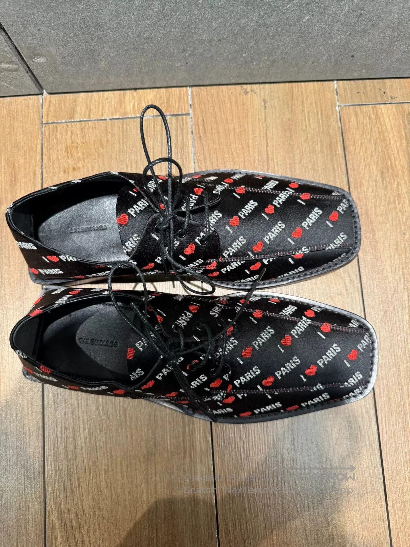 Balenciaga Balenciaga Square Toe 'I Love Paris' Derby Shoes. Size US 7 / EU 40 - 4 Thumbnail