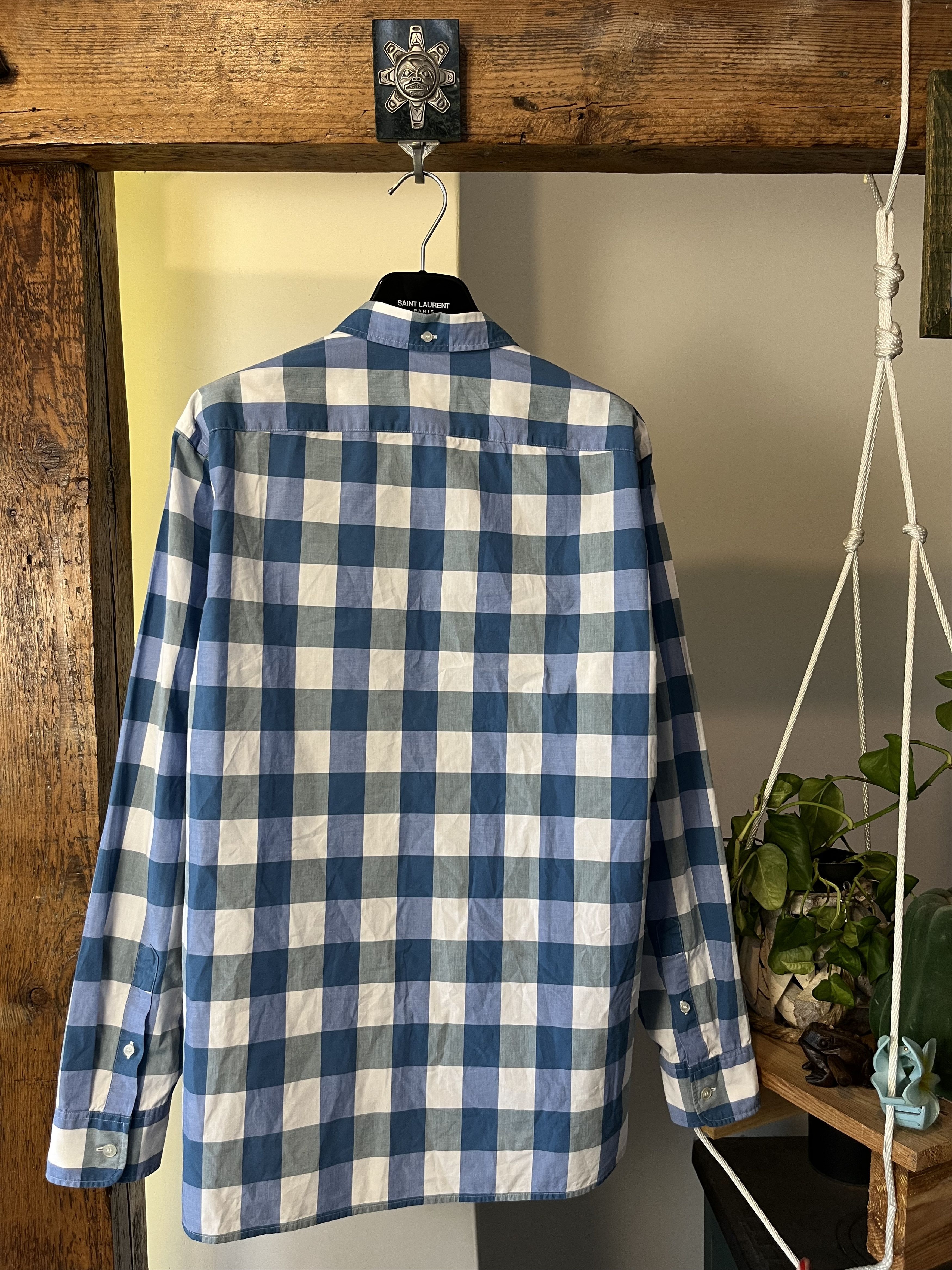Burberry × Vintage Burberry Brit Blue Nova Check Shirt Size US L / EU 52-54 / 3 - 2 Thumbnail