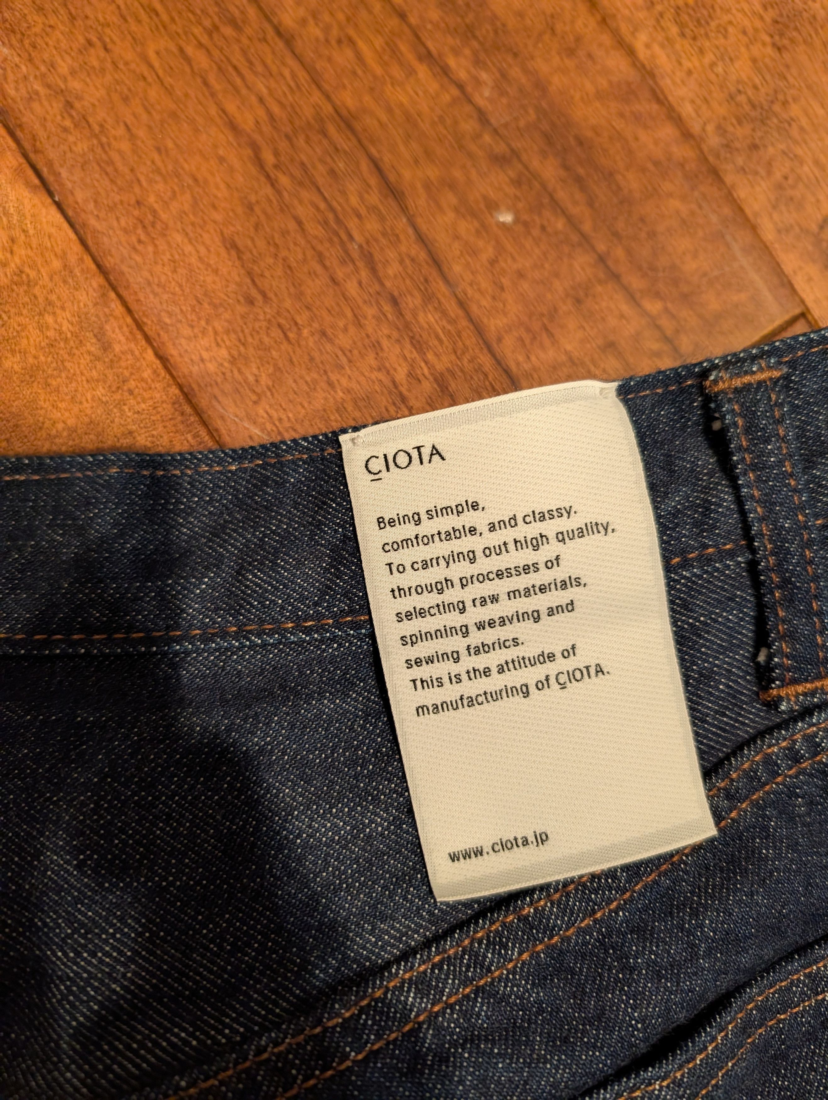 Ciota NEW CIOTA Baggy 5 Pocket Selvedge Suvin Cotton Denim Navy Size US 34 / EU 50 - 4 Thumbnail