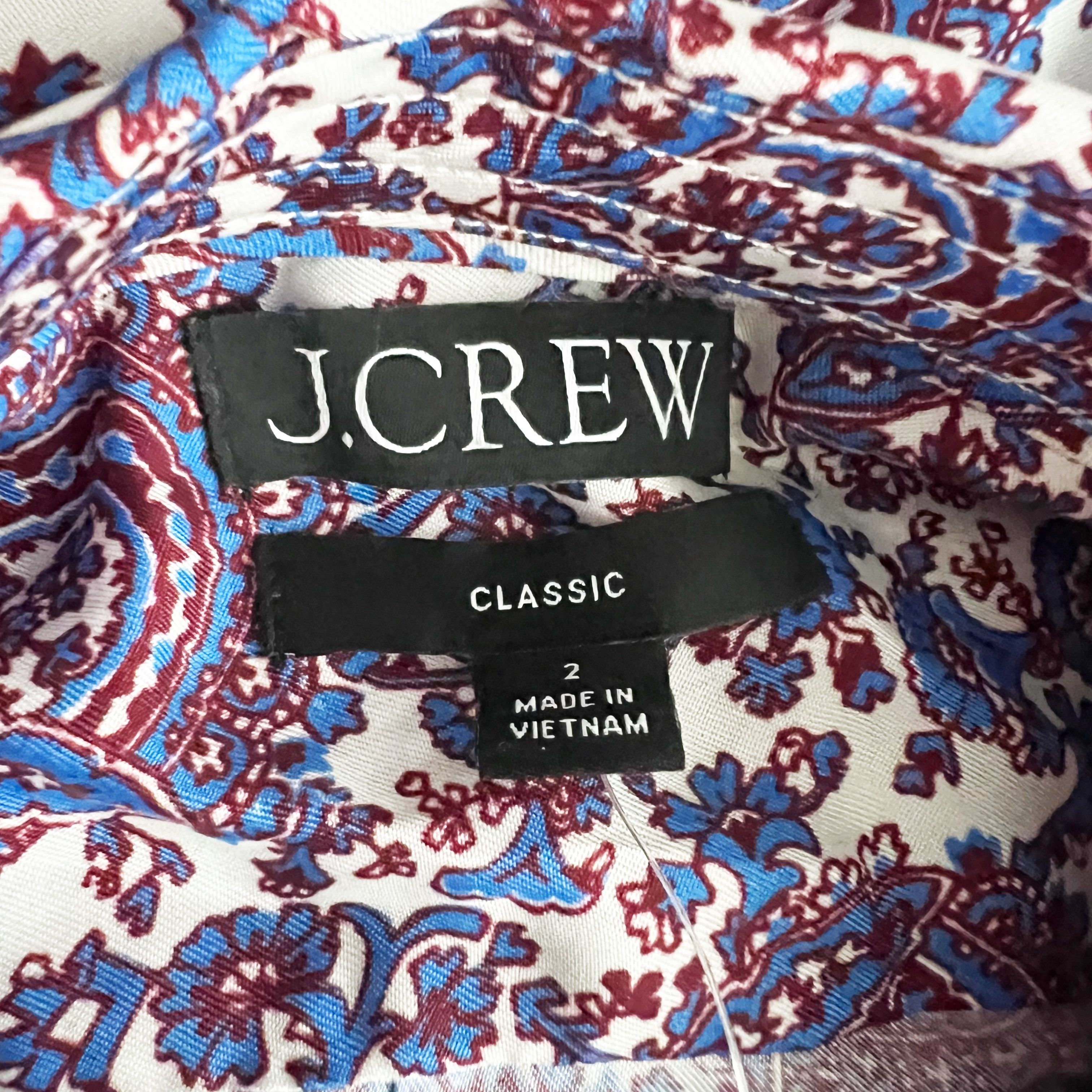 J.Crew NEW J. Crew Classic Fit Drapey Cupro Blend Button Size XS / US 0-2 / IT 36-38 - 2 Thumbnail