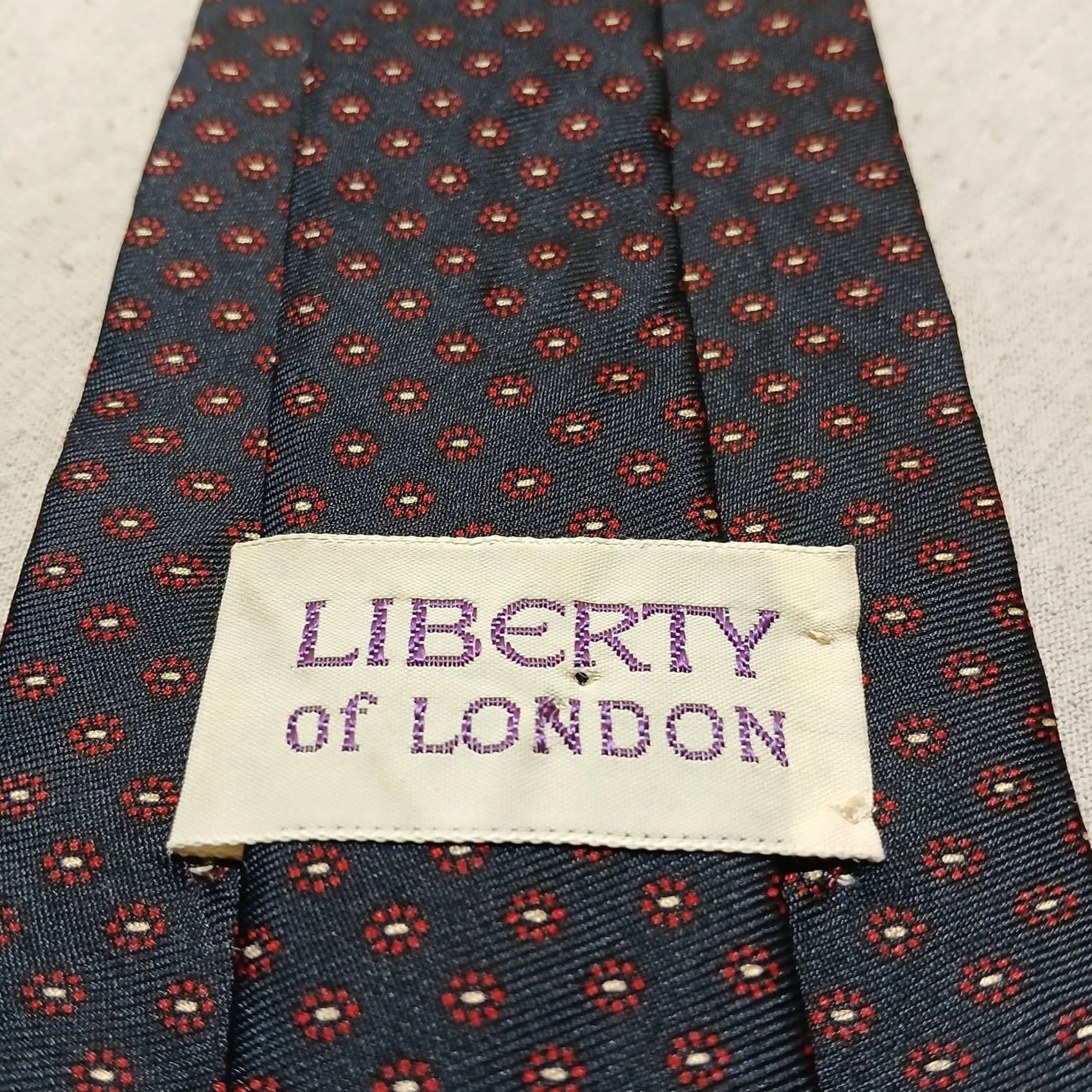 Liberty London Liberty of London Necktie 100% Silk Black Tie With Red Poppies 57" x 3.25" Mens Designer Floral Tie Size ONE SIZE - 4 Thumbnail