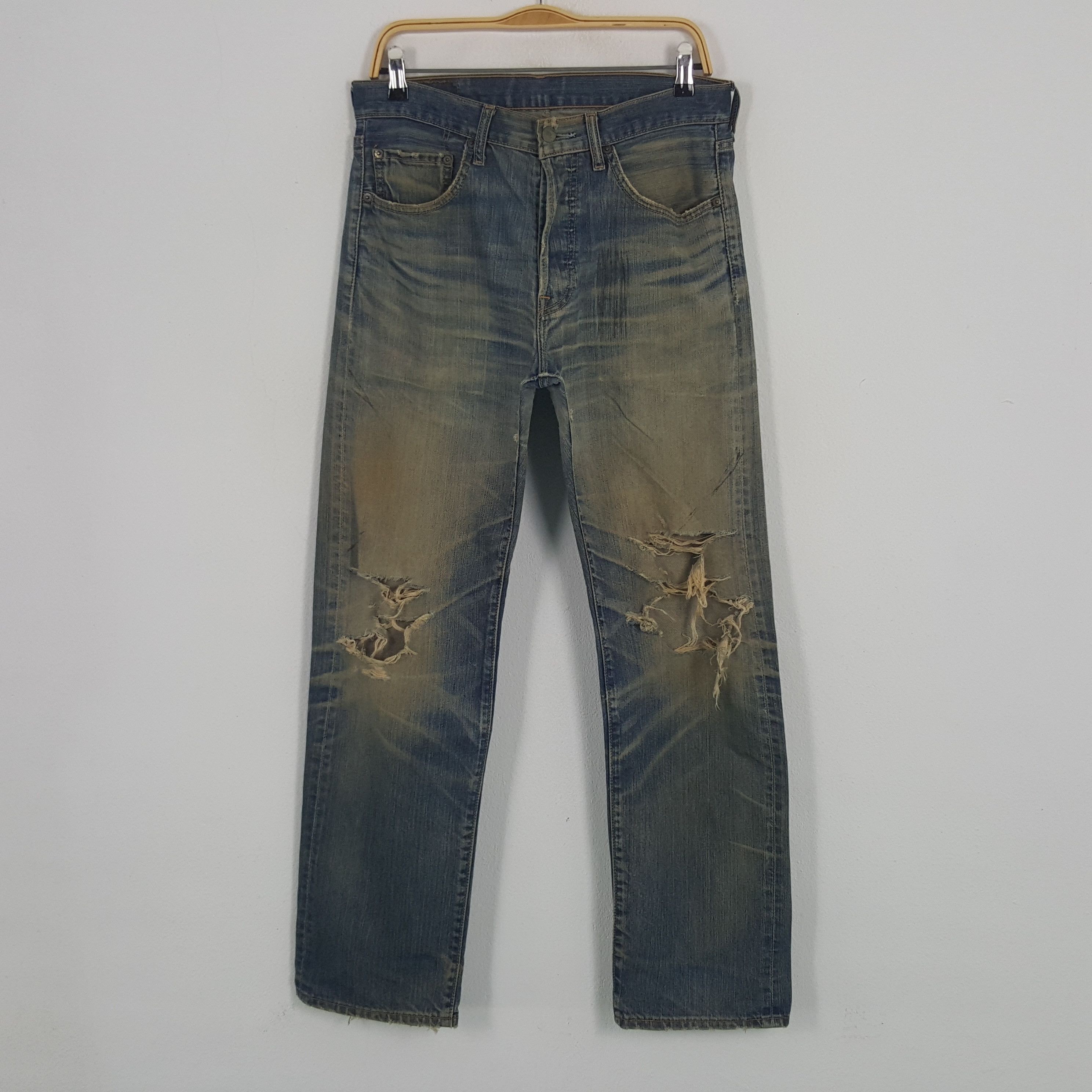 Levi's × Vintage Vintage Levis Distressed Style Denim Jeans Size US 31 - 1 Thumbnail