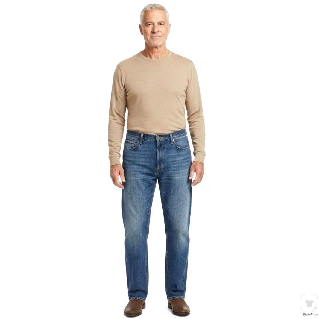 Levi's Levi's 514 Jeans Mens Regular 38x31 Blue Medium Wash Denim Zip Fly Straight 5-Pocket Boots Cut Rise High Boys Mens Similiar 90s? Size US 38 / EU 54 - 4 Thumbnail