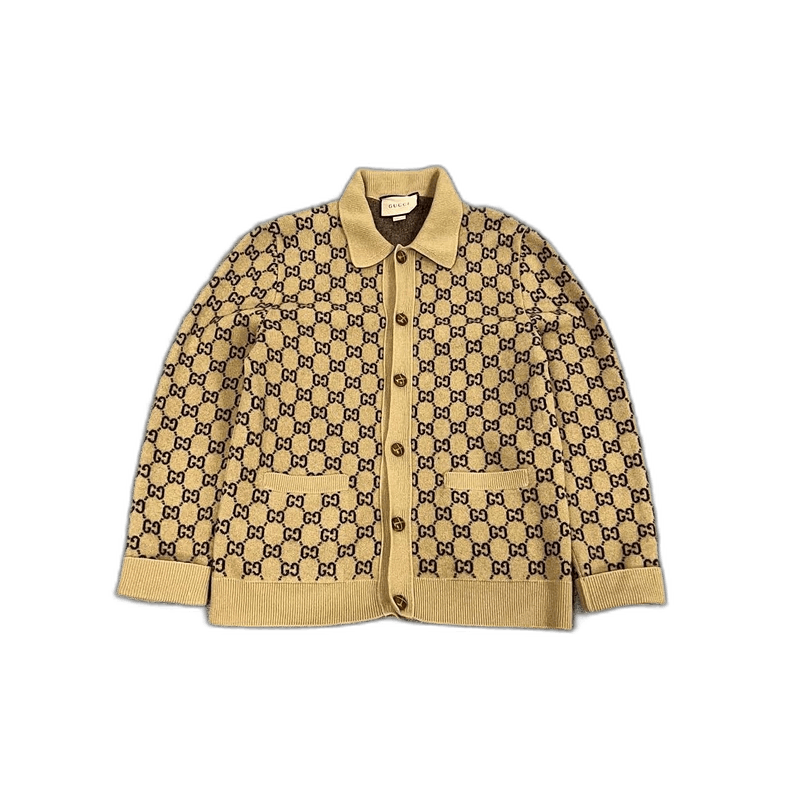 Gucci Gucci Monogram Wool Knit Cardigan-2506 Size S / US 4 / IT 40 - 1 Thumbnail