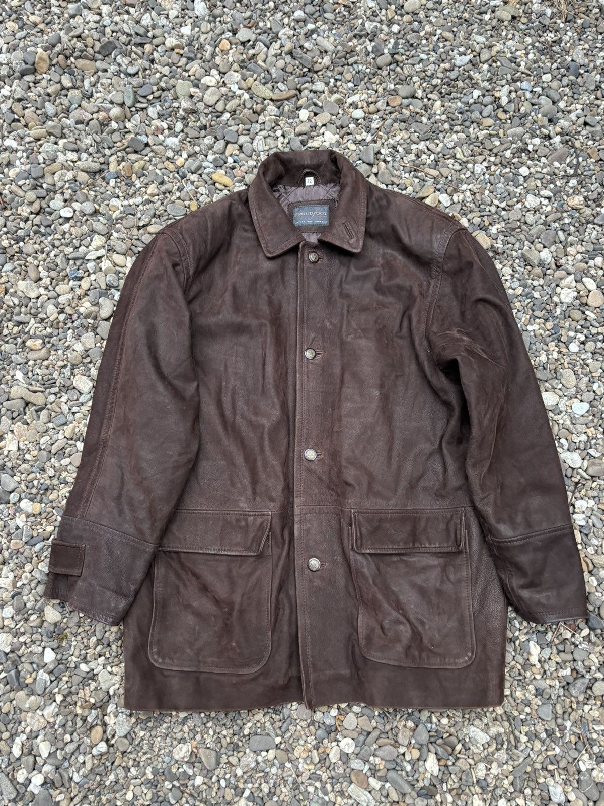 Vintage Vintage Proudfoot Brown Lambskin Leather Jacket Size US XL / EU 56 / 4 - 1 Thumbnail