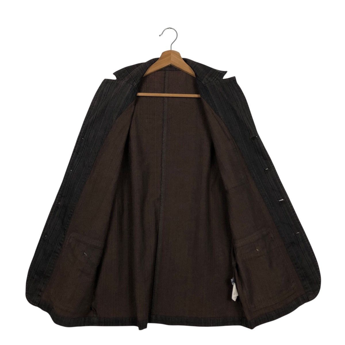 Issey Miyake 📌Vintage Hickory Chore Work Jacket Navy Blue Japan Made Size US M / EU 48-50 / 2 - 14 Thumbnail