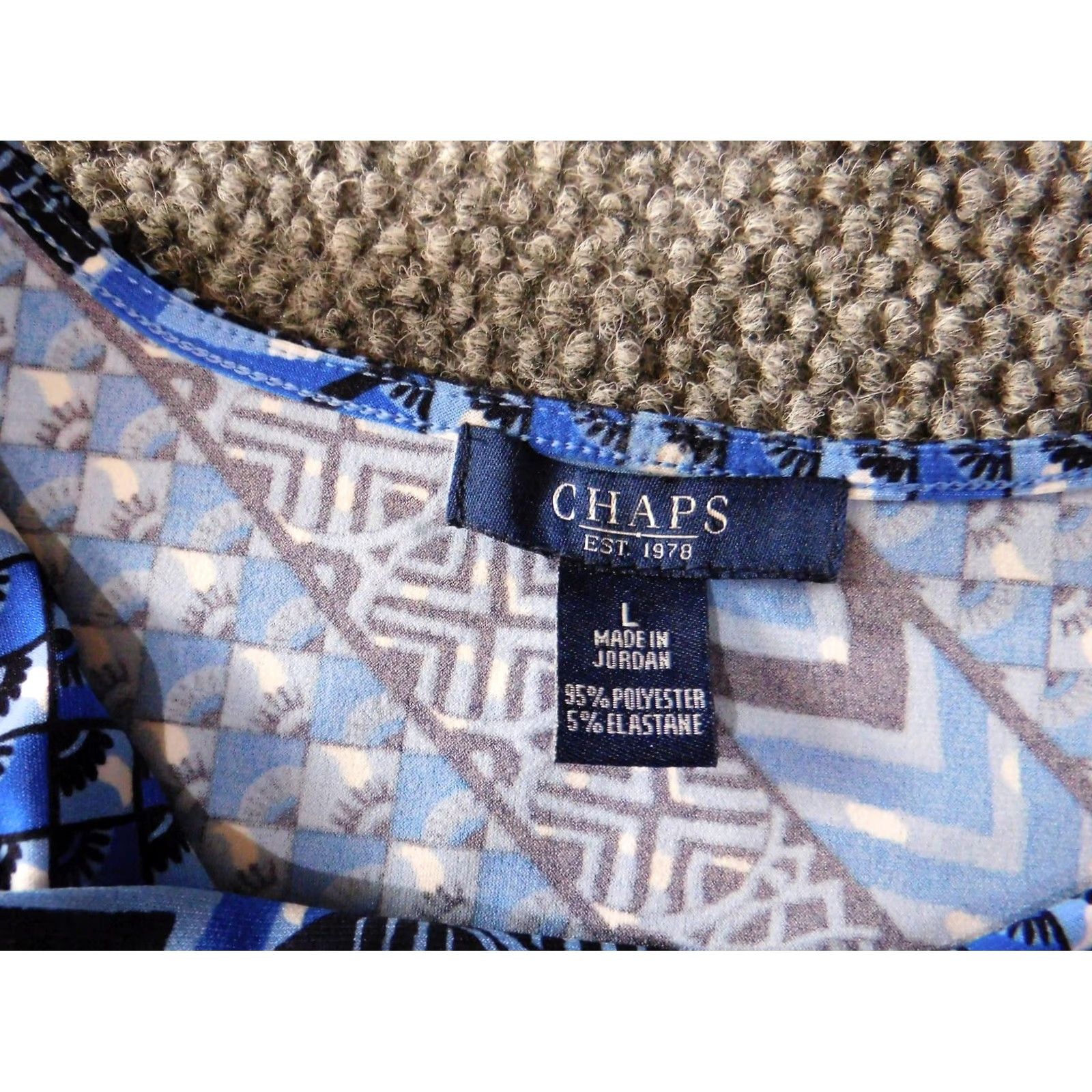 Chaps Chaps Blouse Ladies L Blue Polover? Hmm Size L / US 10 / IT 46 - 4 Thumbnail