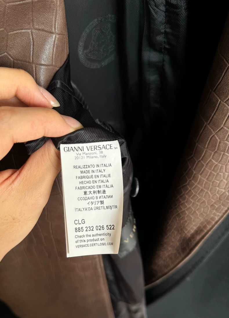 Versace Versace Double leather woolen coat coat Size M / US 6-8 / IT 42-44 - 9 Thumbnail