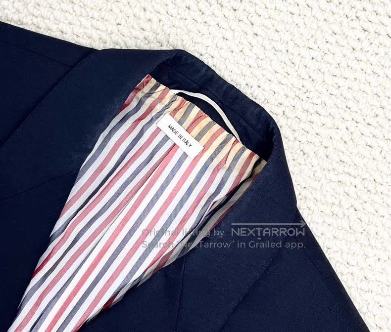 Thom Browne Thom Browne Naval Blue Anchor Gold Button Jacket Size US S / EU 44-46 / 1 - 3 Thumbnail