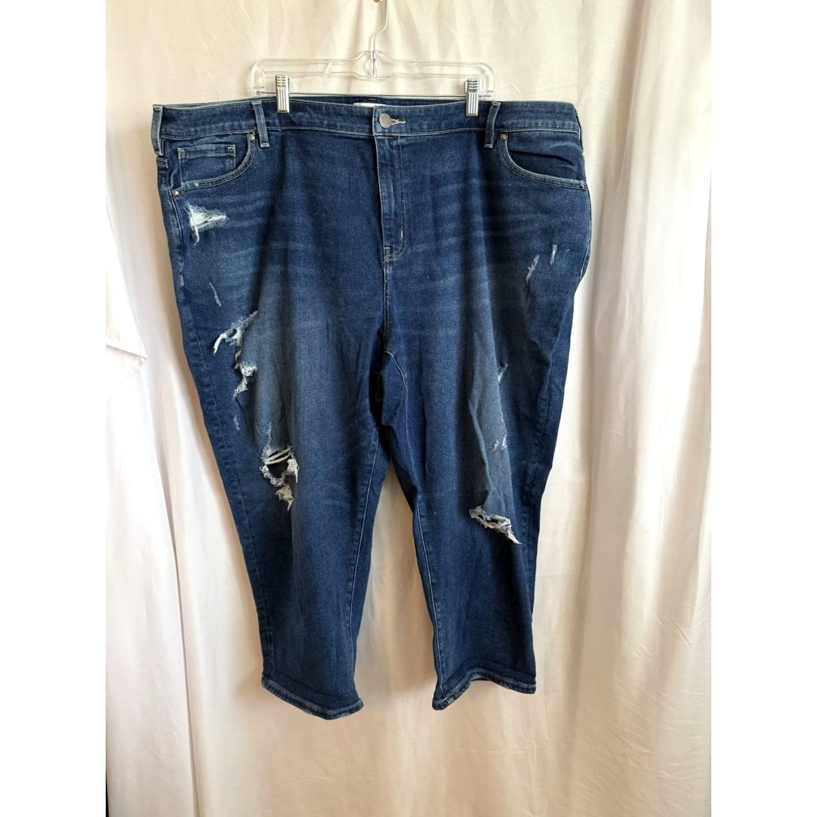 Vintage Lane Bryant Mid Rise Boyfriend Capri Flex Magic Waistband Size 26 Med Wash Jeans Women Size ONE SIZE - 2 Thumbnail