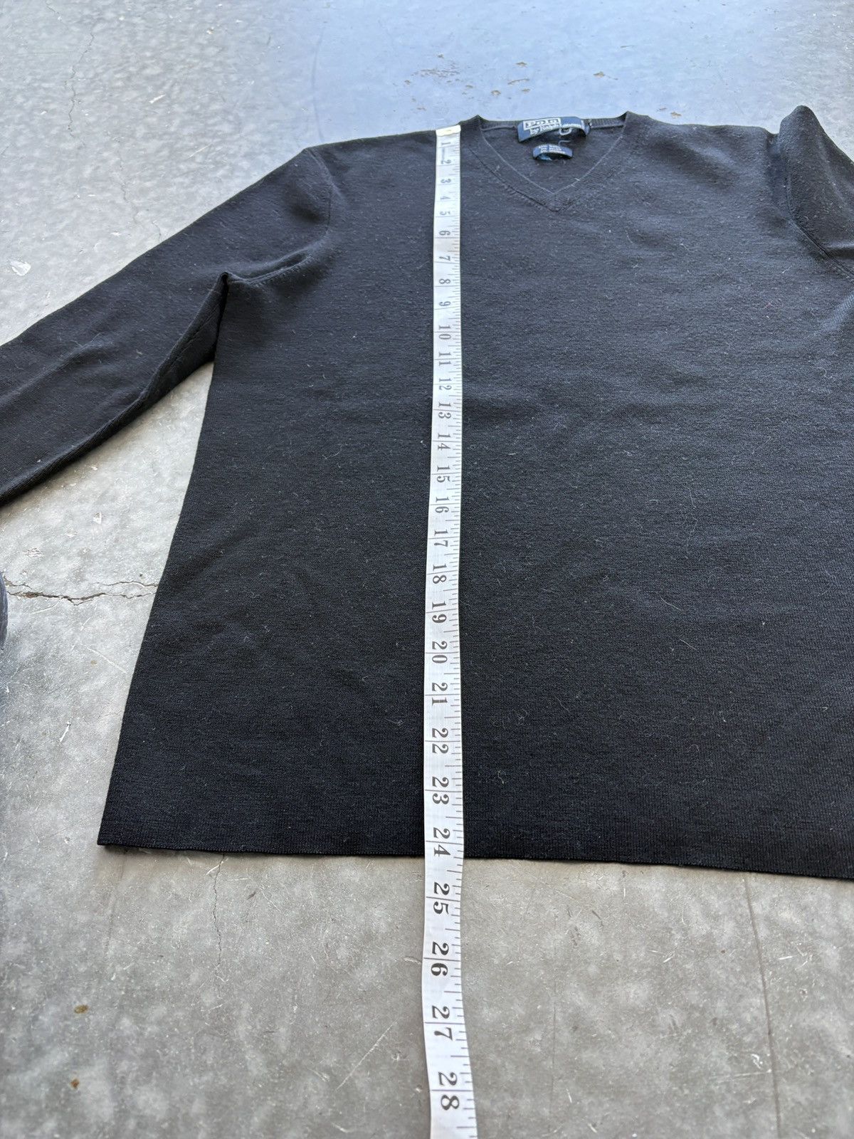 Polo Ralph Lauren Vintage Y2K Polo Ralph Lauren Black Wool V Neck Sweater Size US M / EU 48-50 / 2 - 6 Thumbnail