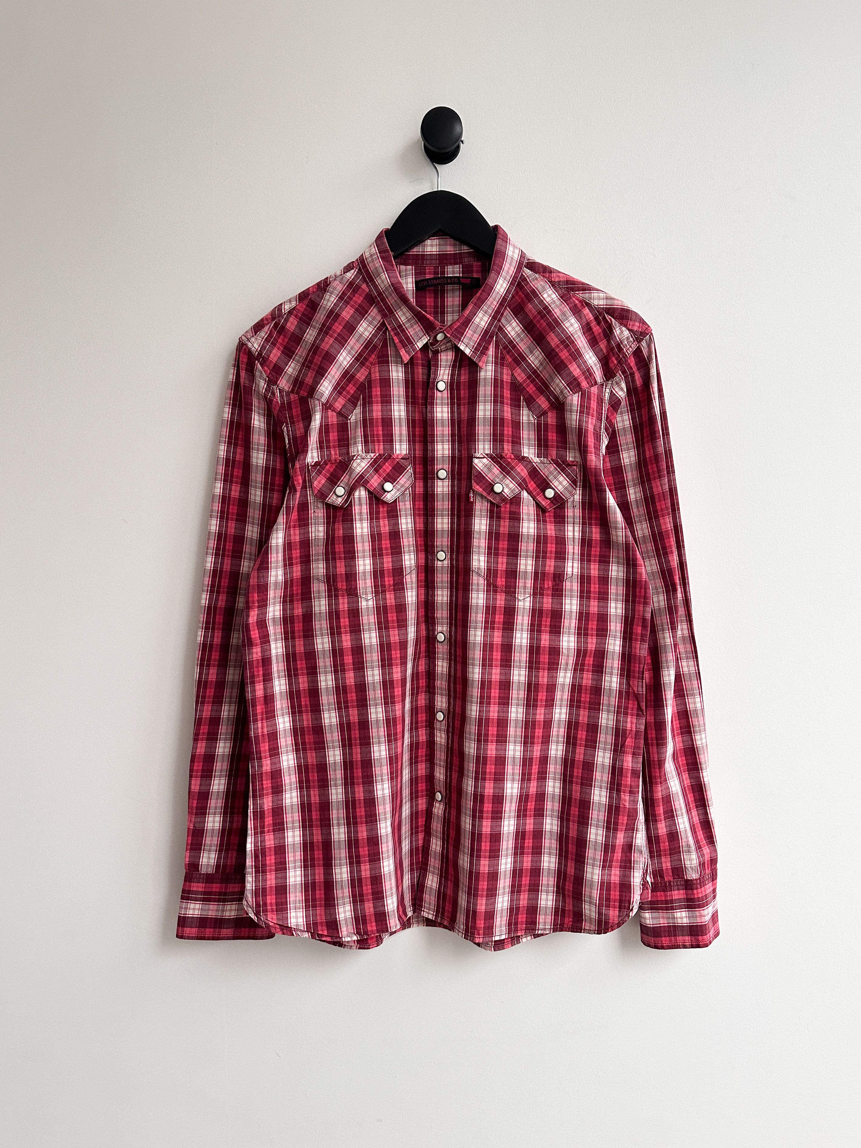 Levi's Vintage Levi's Red Check Shirt Size US L / EU 52-54 / 3 - 1 Thumbnail