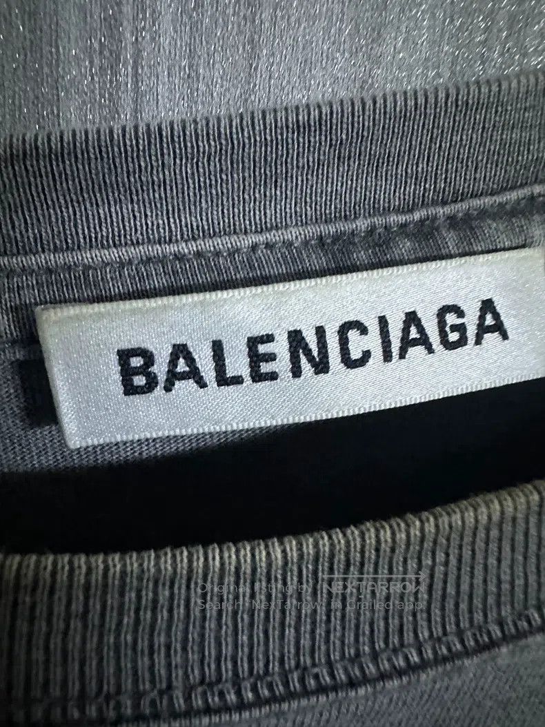 Balenciaga Balenciaga Washed Grey Short Sleeve Size US XS / EU 42 / 0 - 3 Thumbnail