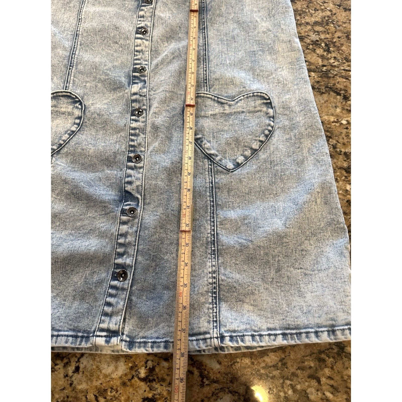 Hot Topic VINTAGE Hot Topic BlackHeart Heart Pocket Denim Mini Jean Dress Sleeveless Juniors Size 2 Blue Woman Short Size 26" / US 2 / IT 38 - 6 Thumbnail