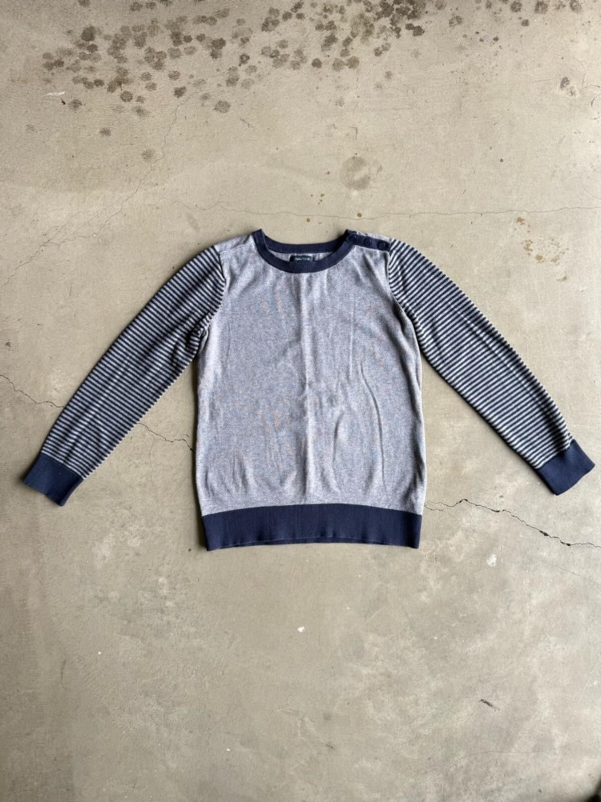 Nautica Nautica / 3-button accent striped pullover sweater Size M / US 6-8 / IT 42-44 - 8 Thumbnail