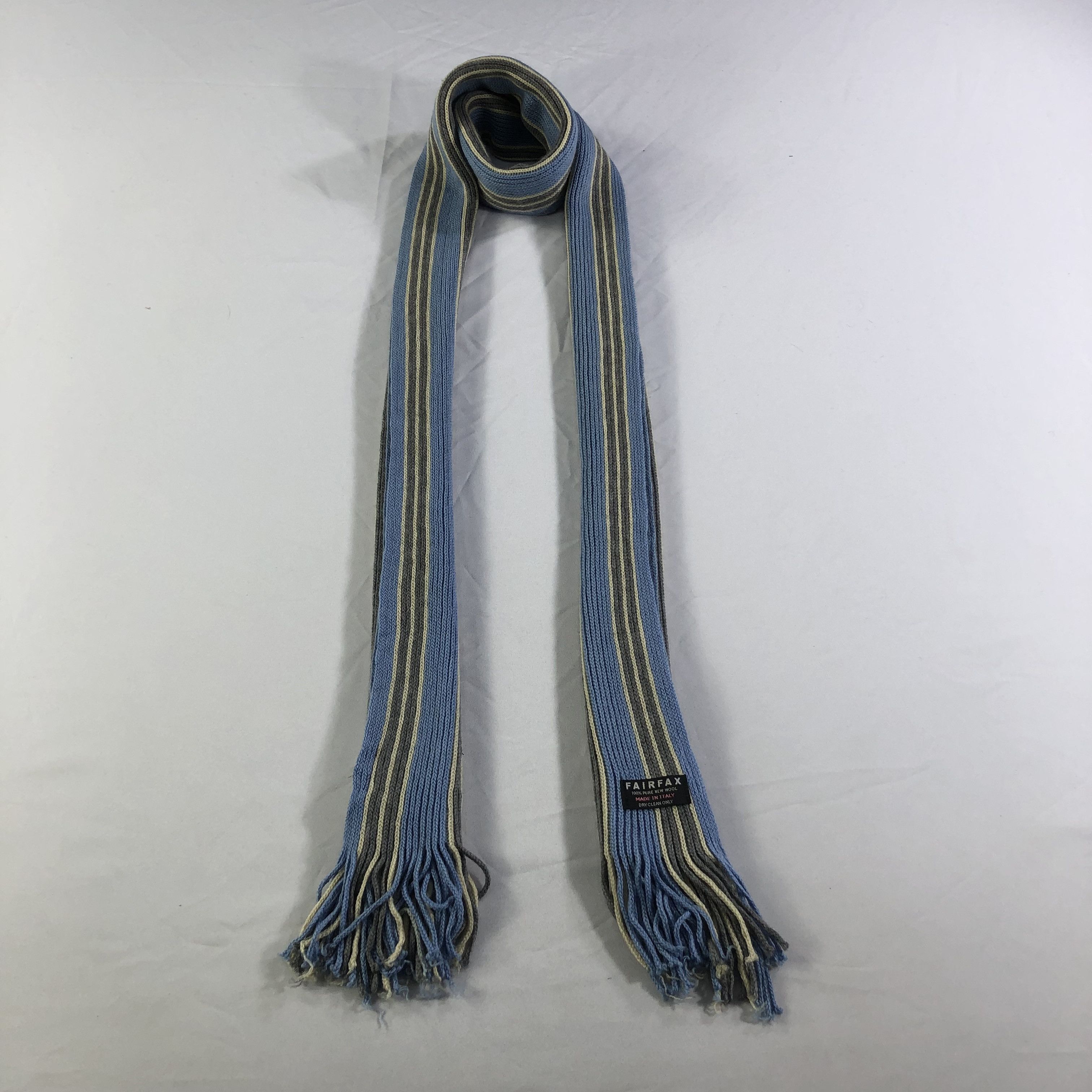 424 Fairfax Made in Italy Striped Knit Scarf Muffler V1542 Size ONE SIZE - 1 Thumbnail