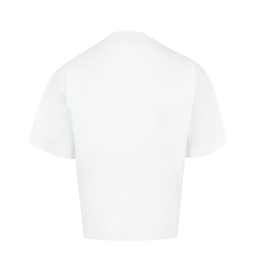 Vetements o1h1sh10525 Vet Cropped Boxy T-Shirt in White Size US L / EU 52-54 / 3 - 2 Thumbnail