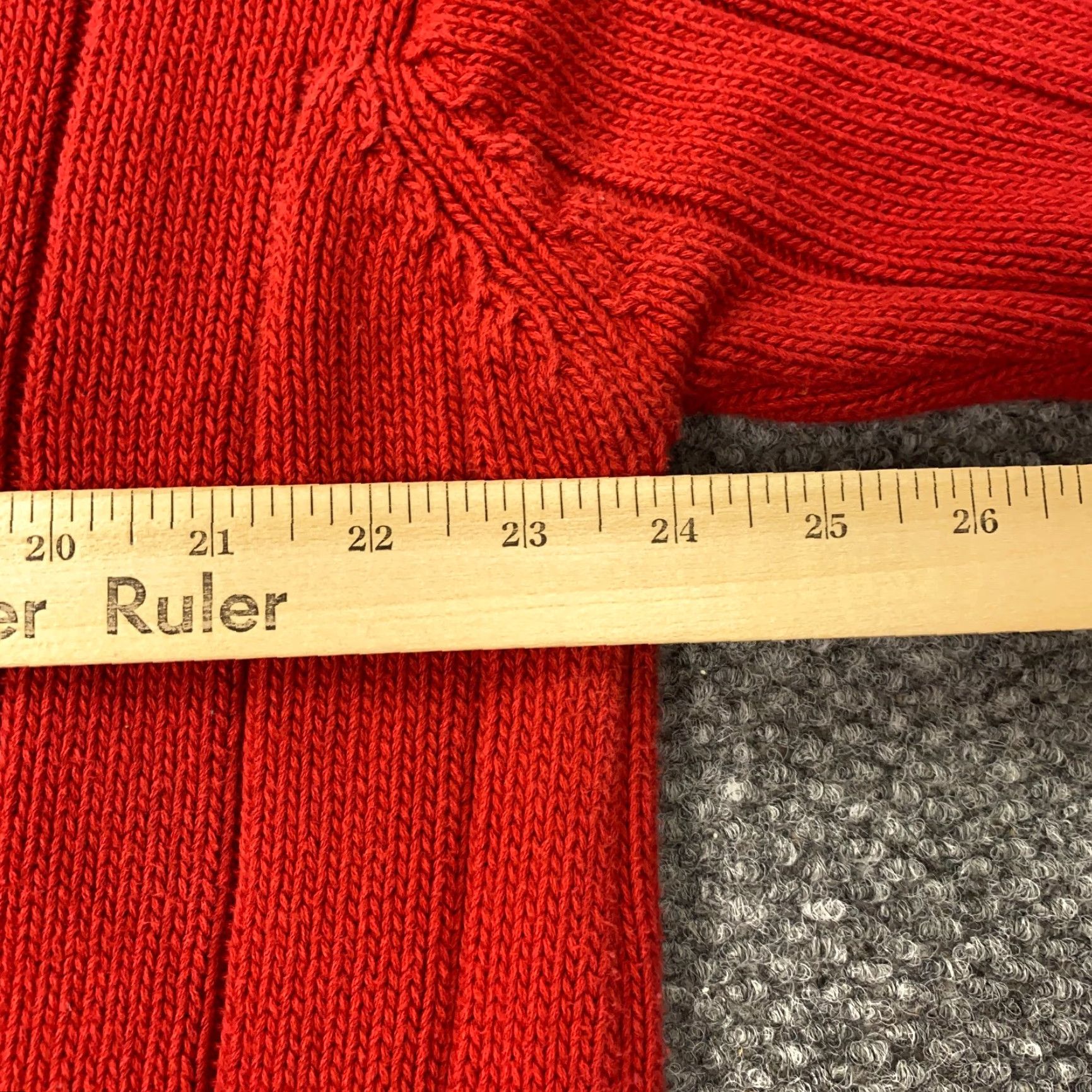 Eddie Bauer VINTAGE Eddie Bauer Sweater Mens XL Red Ribbed Heavy Knit V-Neck Embroidered 90s Size US XL / EU 56 / 4 - 8 Thumbnail