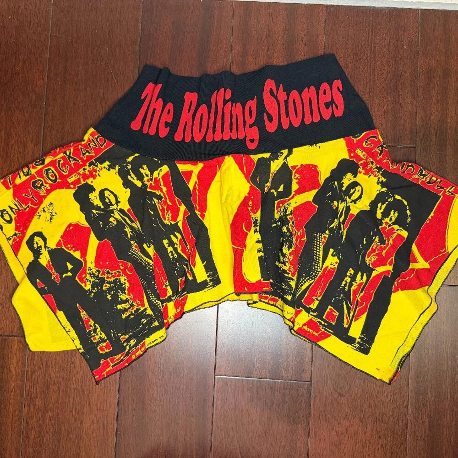 Other Vintage Glamhead Rolling Stones Mini Skirt Size Medium Rare Size 32" / US 10 / IT 46 - 6 Thumbnail