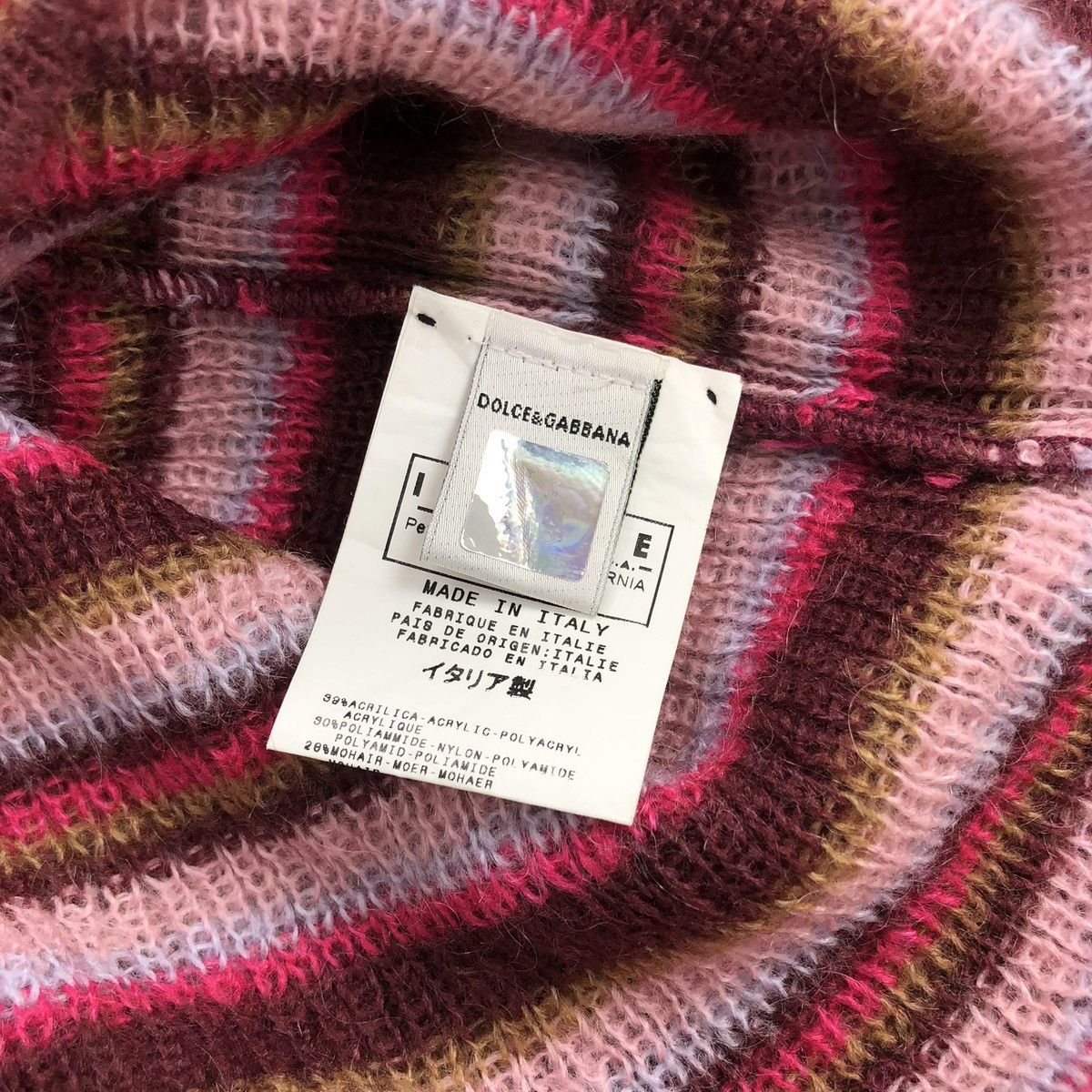 Dolce & Gabbana 1990s Dolce & Gabbana Multicolor Wool Sweatshirt Designer Size US M / EU 48-50 / 2 - 5 Thumbnail