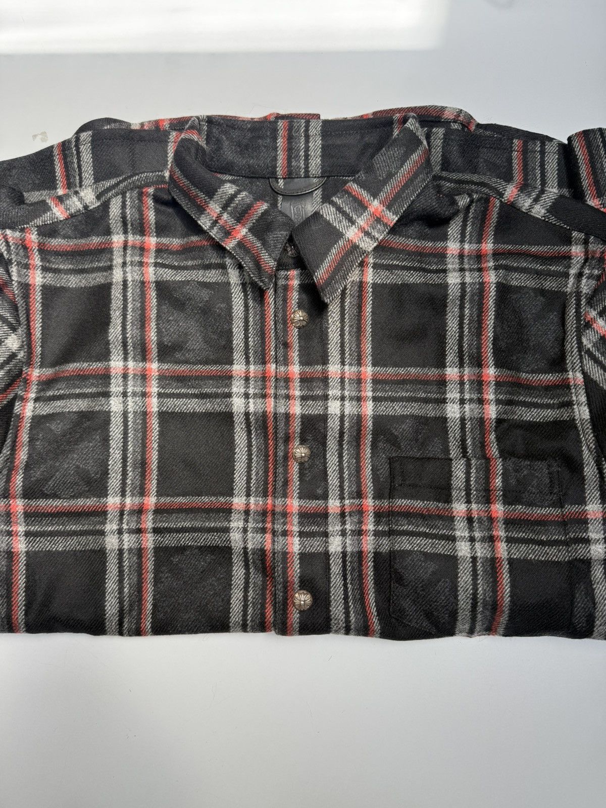 Chrome Hearts Chrome Hearts Cashmere Button Up With Patches Size US XL / EU 56 / 4 - 6 Thumbnail