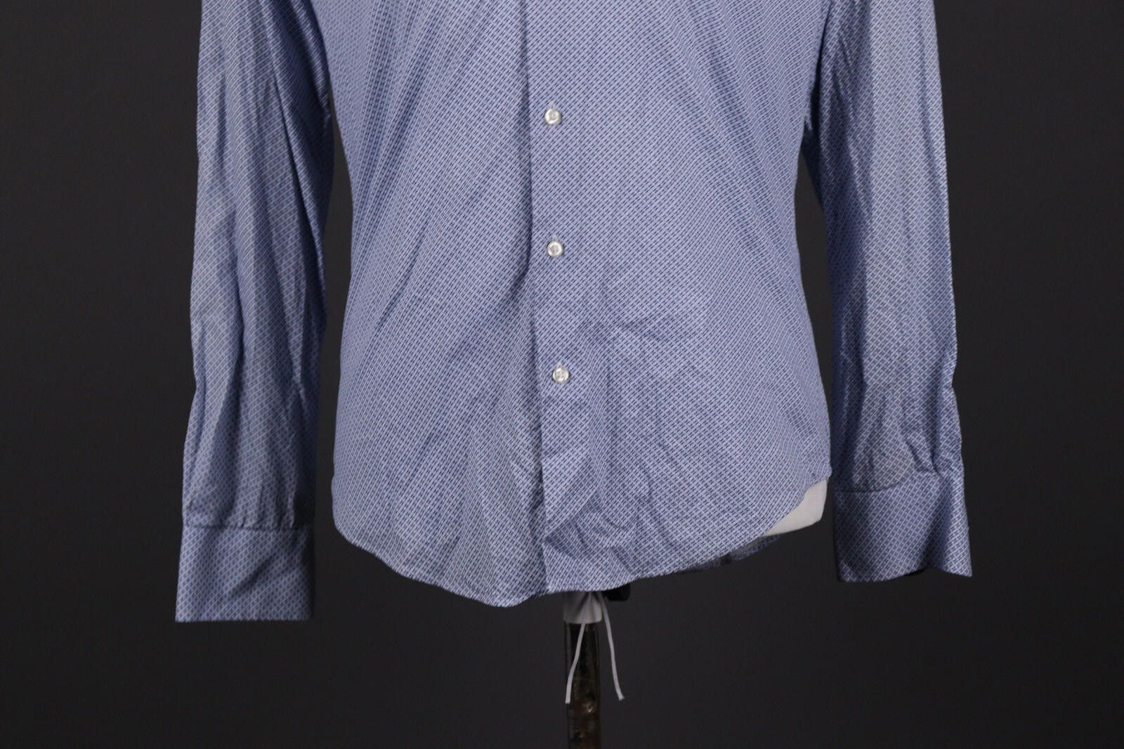 Designer Bottega del Sarto Slim Fit Blue Button Down Shirt Size 39 Size US M / EU 48-50 / 2 - 3 Thumbnail