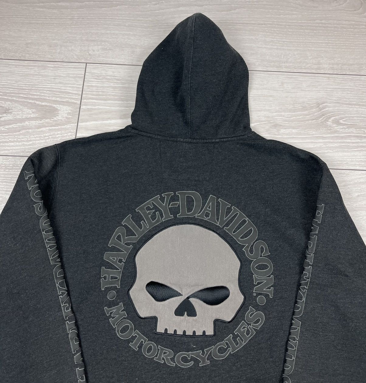 Harley Davidson Harley Davidson Y2K Big Logo Full Zip Hoodie Size US XL / EU 56 / 4 - 11 Thumbnail