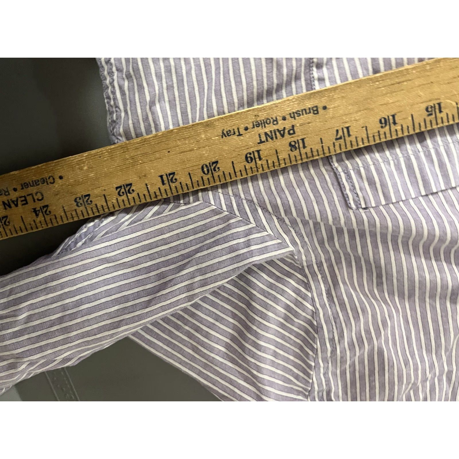 Gap Gap Button-Up Shirt Men L Purple Striped 100% Cotton Long Sleeve Size US L / EU 52-54 / 3 - 5 Thumbnail