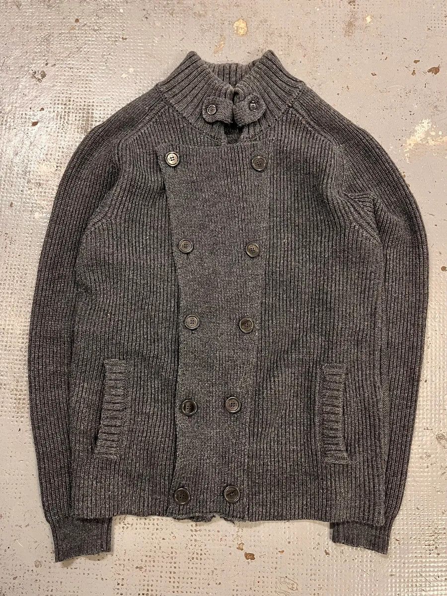 Daniele Alessandrini Daniele Alessandrini Grey Officer Buttoned Cardigan Sweater Size US M / EU 48-50 / 2 - 1 Thumbnail