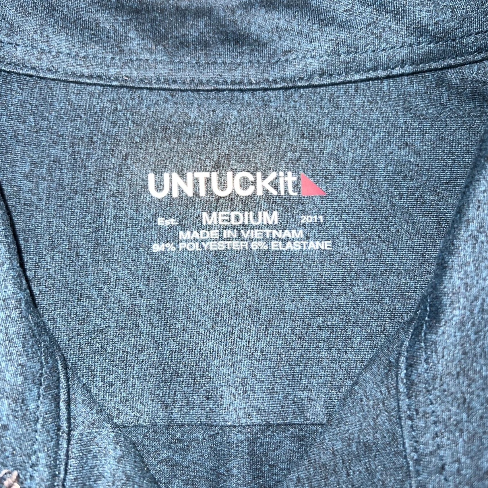 UNTUCKit Untuckit Blue Stretchy Polyester Button Up Shirt Mens M Size US M / EU 48-50 / 2 - 3 Thumbnail
