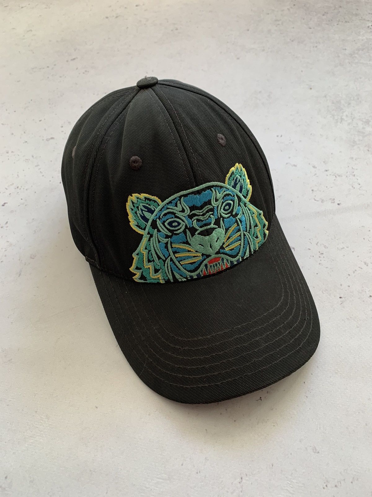 Designer Kenzo Tiger Embroidery Logo Black Cap Size ONE SIZE - 2 Thumbnail