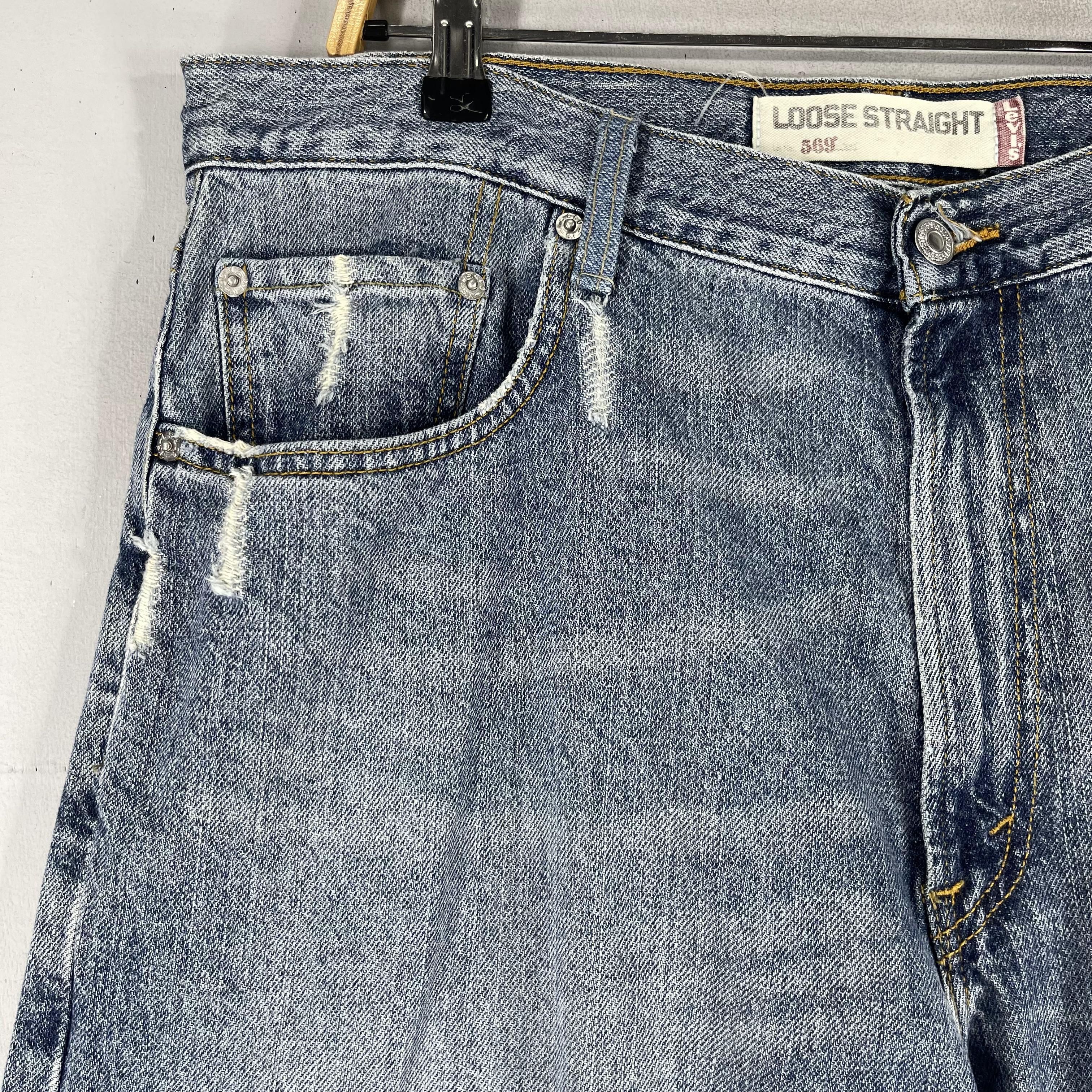 Levi's Vintage Clothing × Vintage W37 L26 Vintage Levis Distressed High Rise Cropped Jeans Size US 37 - 3 Thumbnail