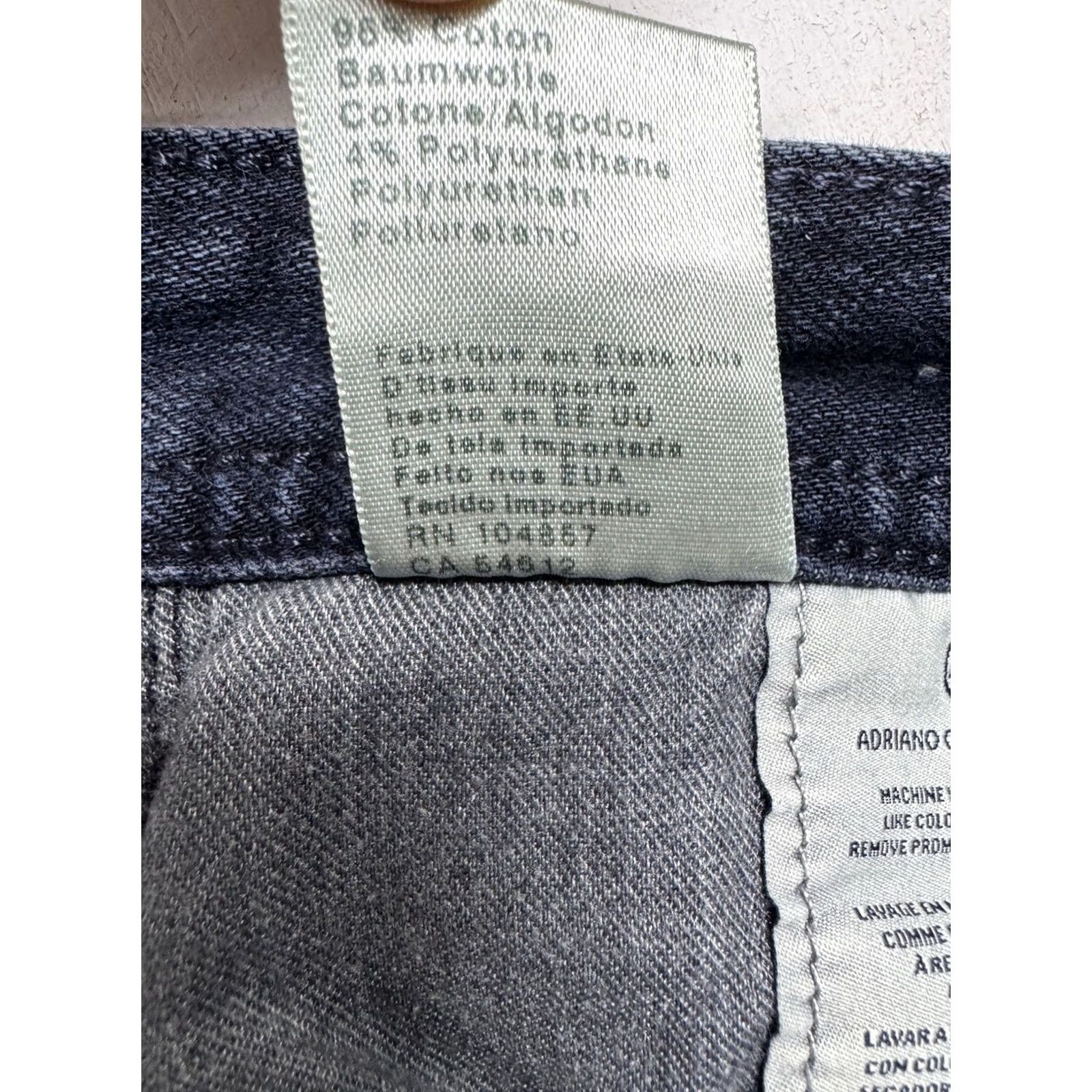 Vintage AG Adriano Goldschmied The Graduate Tailored Leg Dark Wash Jeans Mens 31x20.5 Size US 31 - 5 Thumbnail