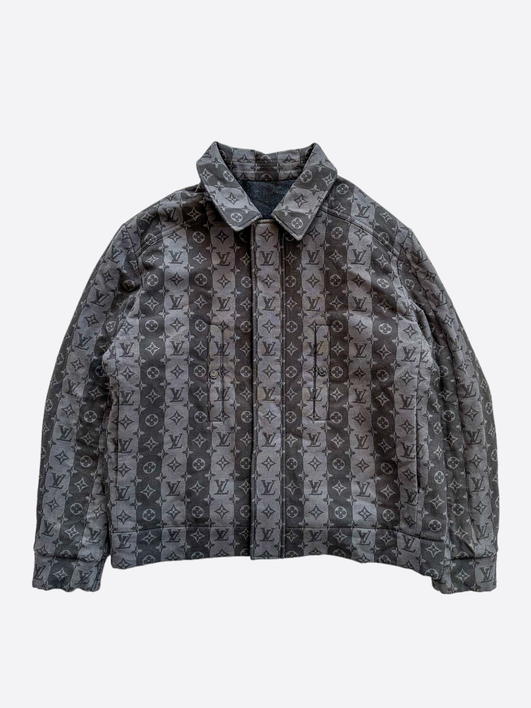 image of Louis Vuitton Grey Nigo Reversible Bomber Jacket, Men's (Size 2XL)