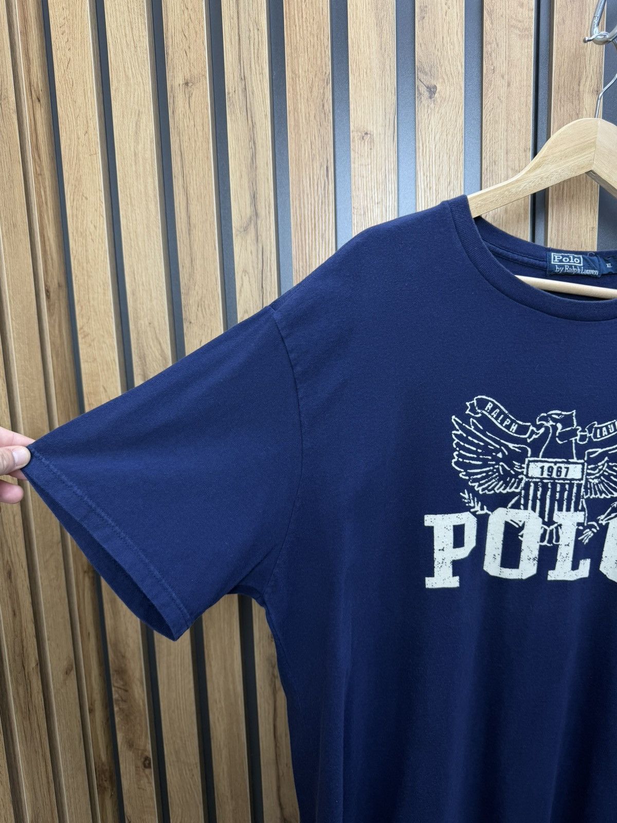 Polo Ralph Lauren Vintage Polo Ralph Lauren Eagle Logo T Shirt Navy Blue XL Size US XL / EU 56 / 4 - 5 Thumbnail