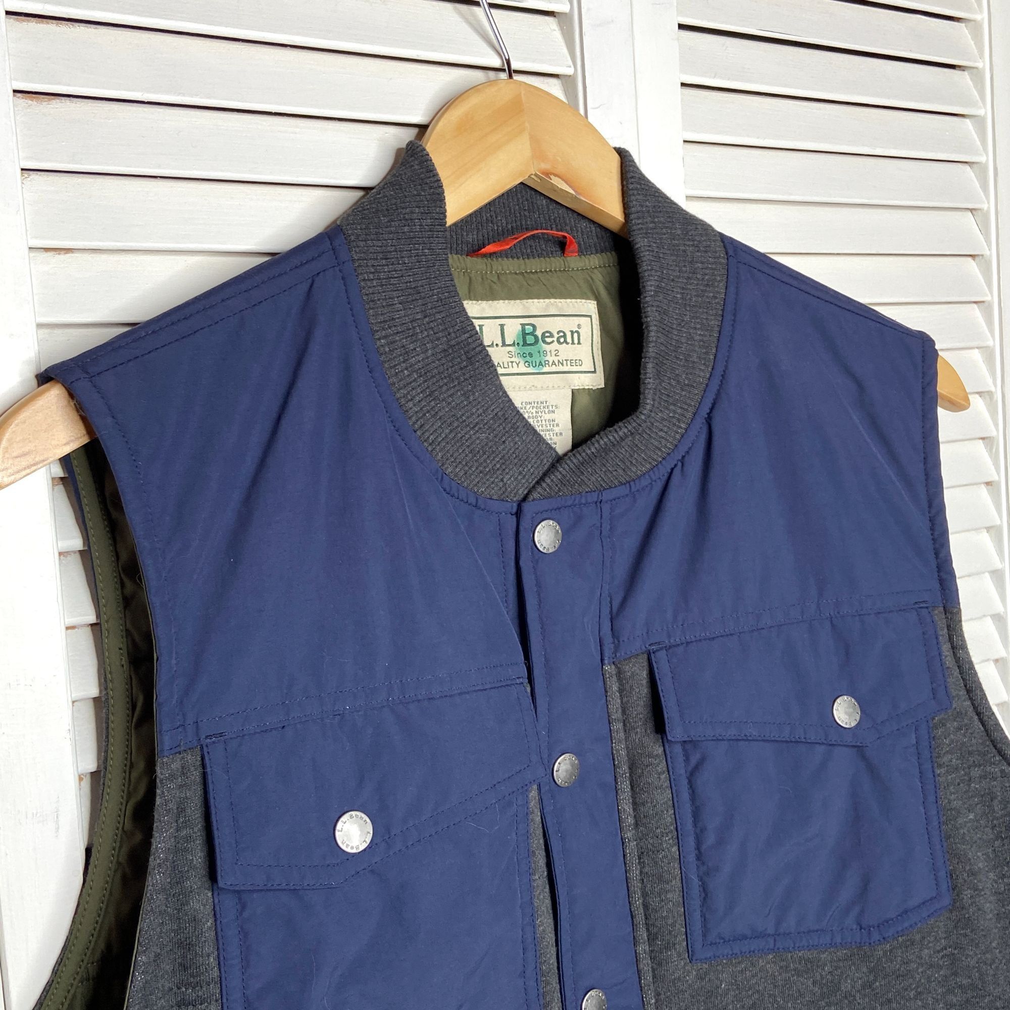 L.L. Bean Vintage 2000s Insulated Utility Cargo Pocket Nylon Vest Size US M / EU 48-50 / 2 - 4 Thumbnail