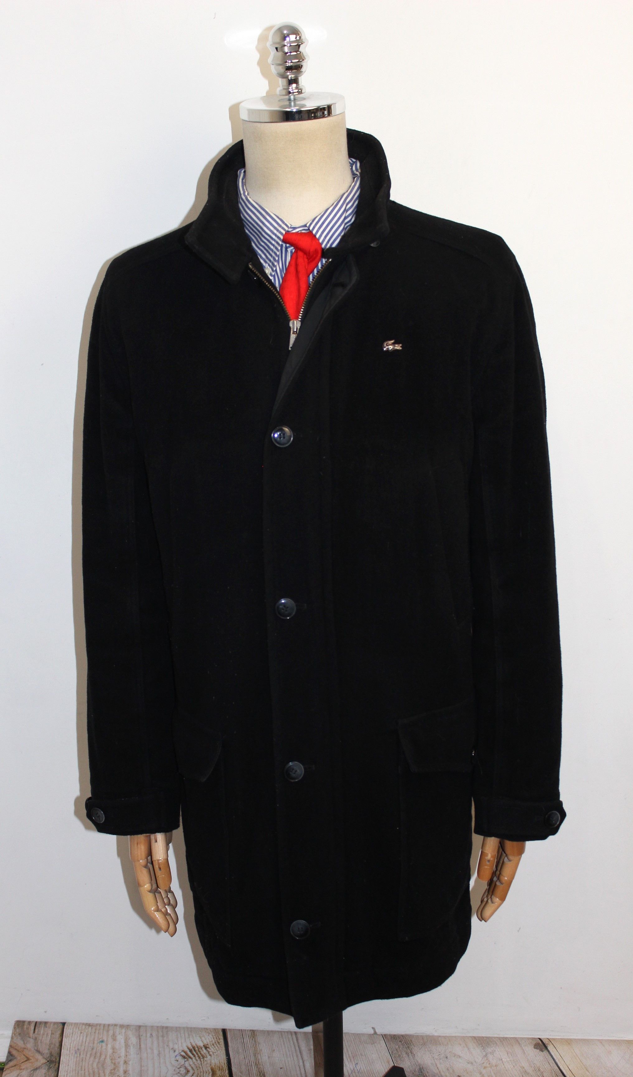 Lacoste Mens Lacoste Vintage Wool Coat Jacket Size 48 Size US M / EU 48-50 / 2 - 2 Thumbnail